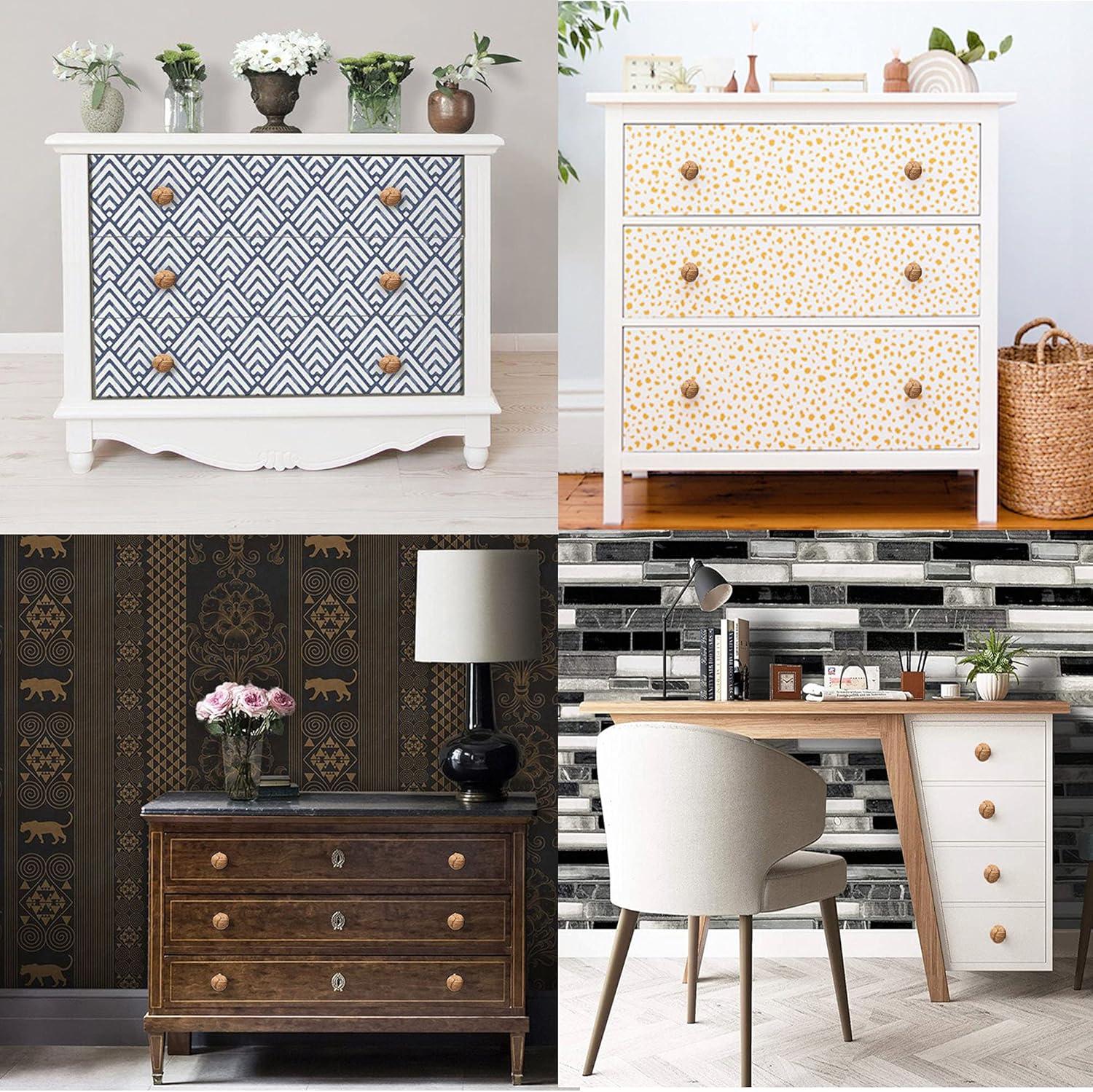 5MoonSun5's Jute Knobs Rope Knot Drawer Pulls and Knobs Pull and Push Handle Knobs for Cabinets, Wardrobes & Kitchen Cupboards Nautical knob Hardware Vintage Decor, 35 mm (Pack of 4)