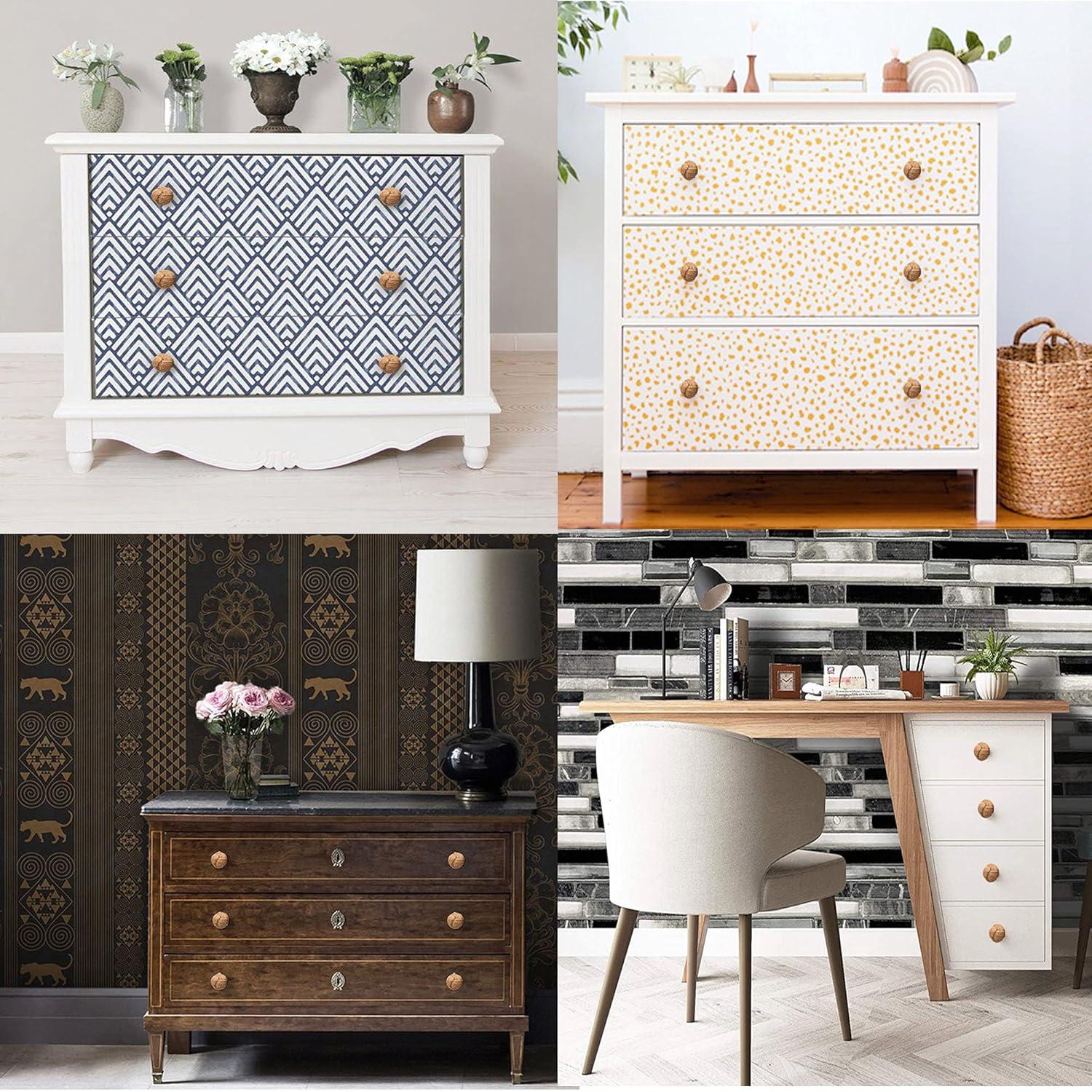 5MoonSun5's Jute Knobs Rope Knot Drawer Pulls and Knobs Pull and Push Handle Knobs for Cabinets, Wardrobes & Kitchen Cupboards Nautical knob Hardware Vintage Decor, 35 mm (Pack of 4)