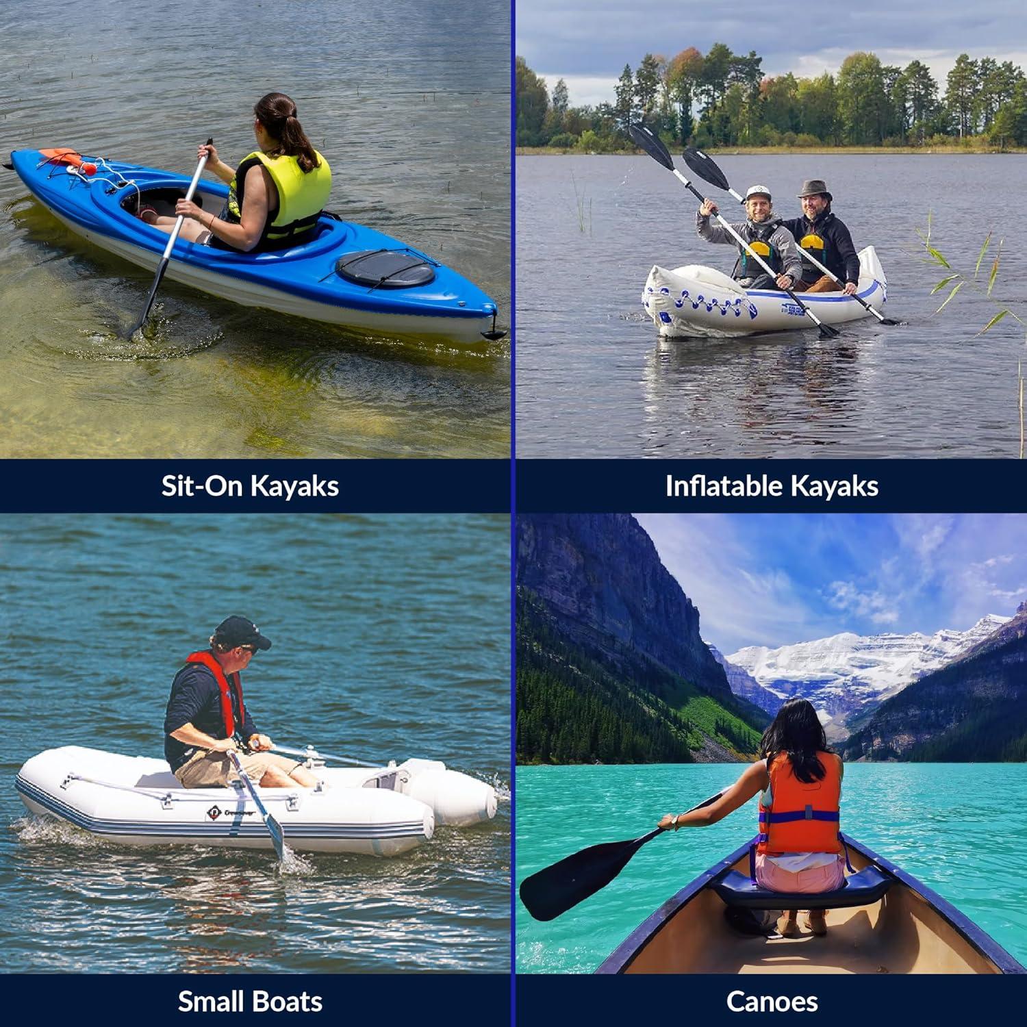 Five Oceans 4-Feet Canoe Paddle - Boat Paddle, 2-Pack T-Handle Oar Paddle for Canoe, Kayak and Small Boats Corrosion-Resistant Floating Boat Paddles Marine-Grade Aluminum Heavy-Duty Shaft - FO4722-M2
