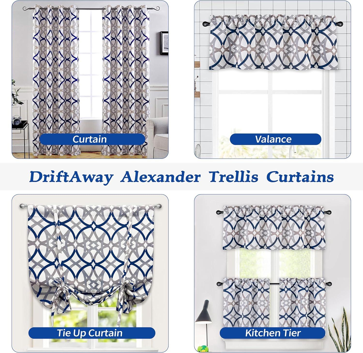 DriftAway Rod Pocket Blackout Valances, 52" x 14"