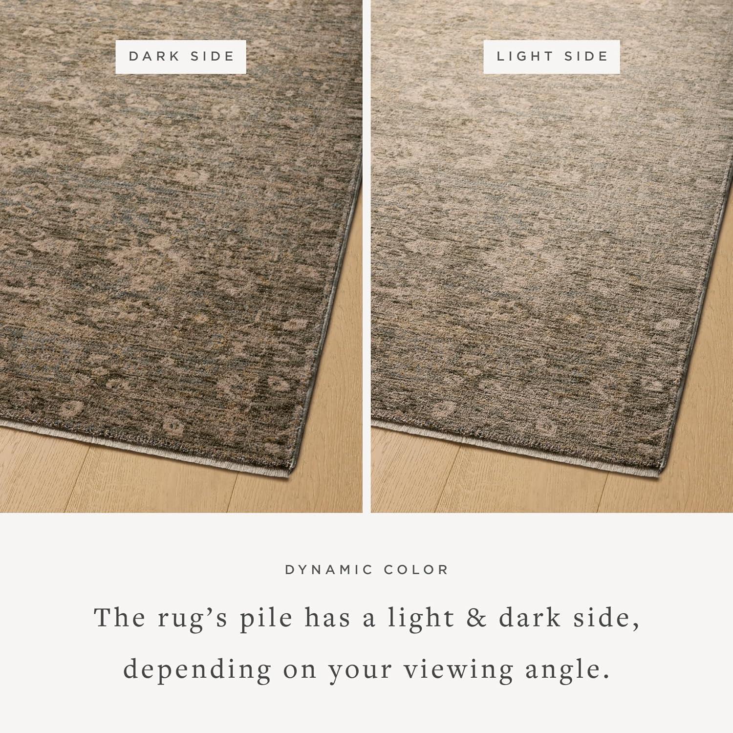 Joanna Gaines Lagoon/Natural Rectangular Synthetic Area Rug