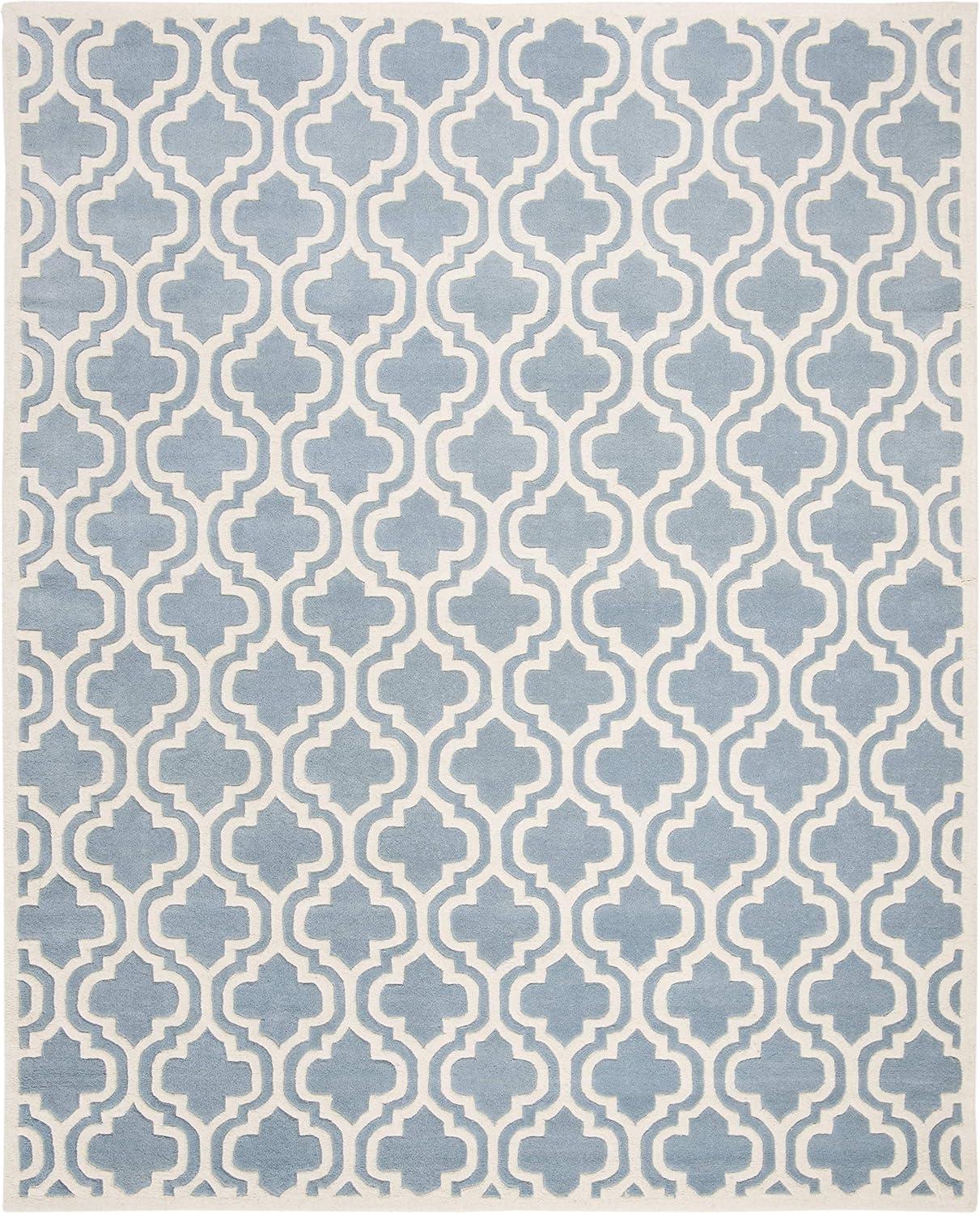 SAFAVIEH Chatham CHT727B Handmade Blue / Ivory Rug