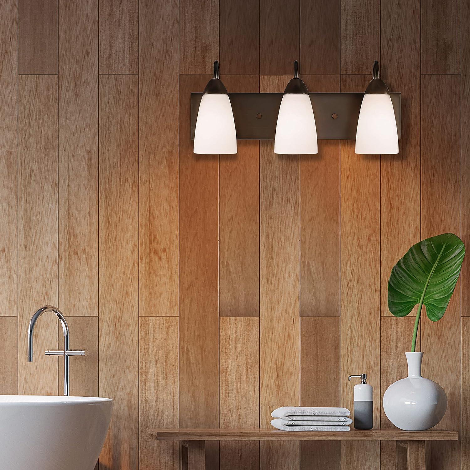 Generation Lighting 4420203-710 Seville Three - Light Wall/Bath Vanity Style Fixture, Bronze