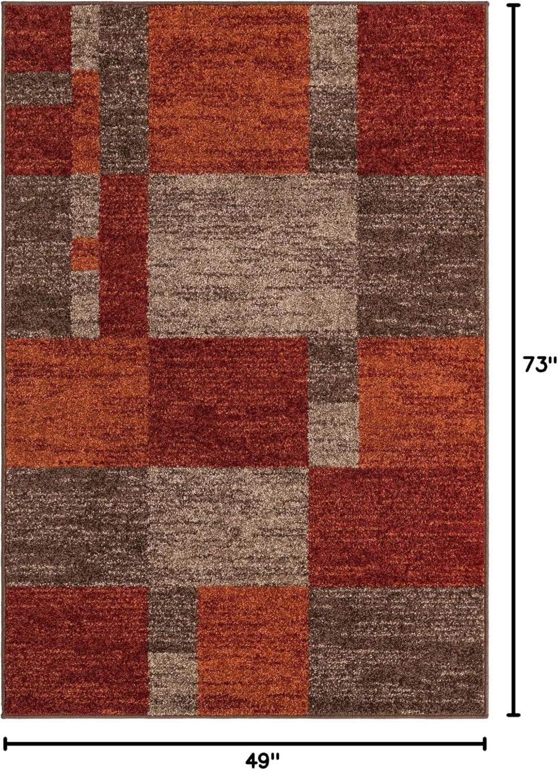 Unique Loom Autumn Collection Area Rug - Providence (4' x 6' Rectangle Multi/Beige)