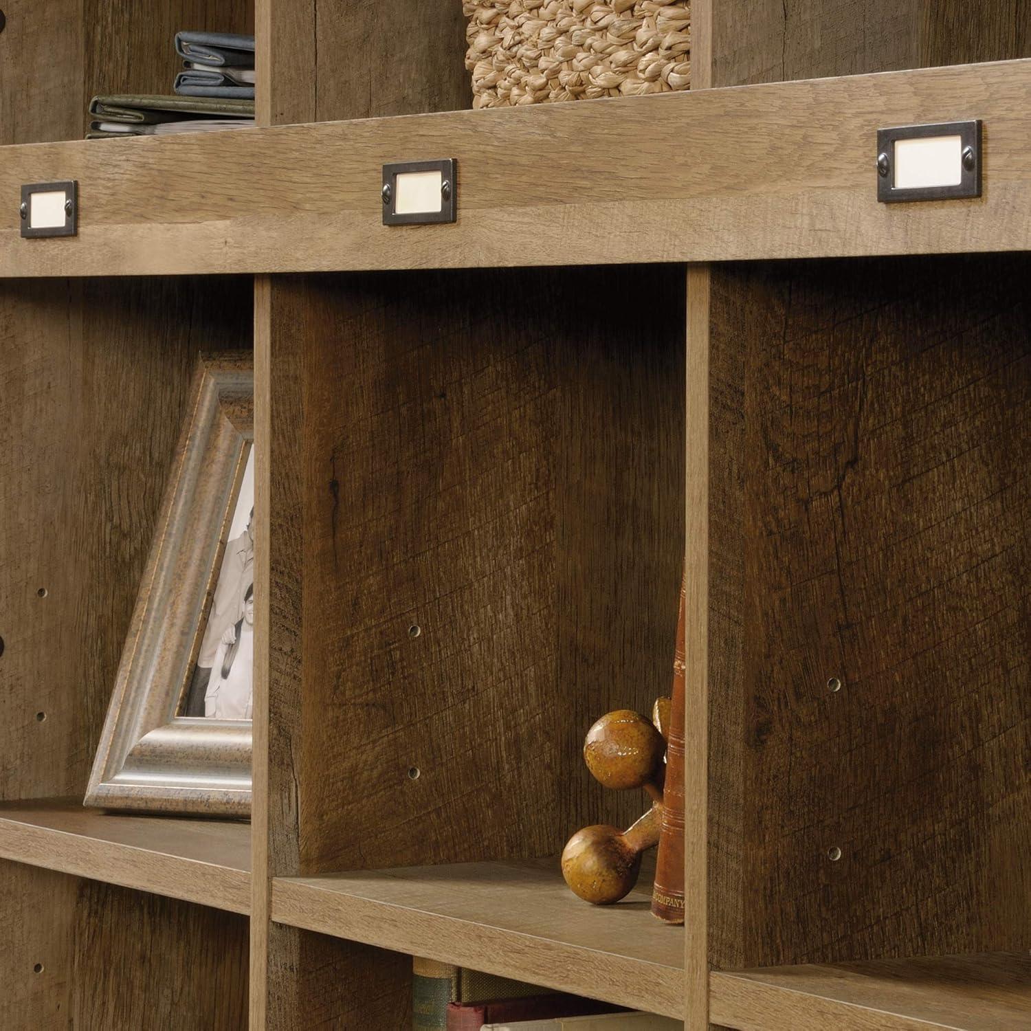 Sauder Adept 9 Cubby Storage Unit in Craftsman Oak