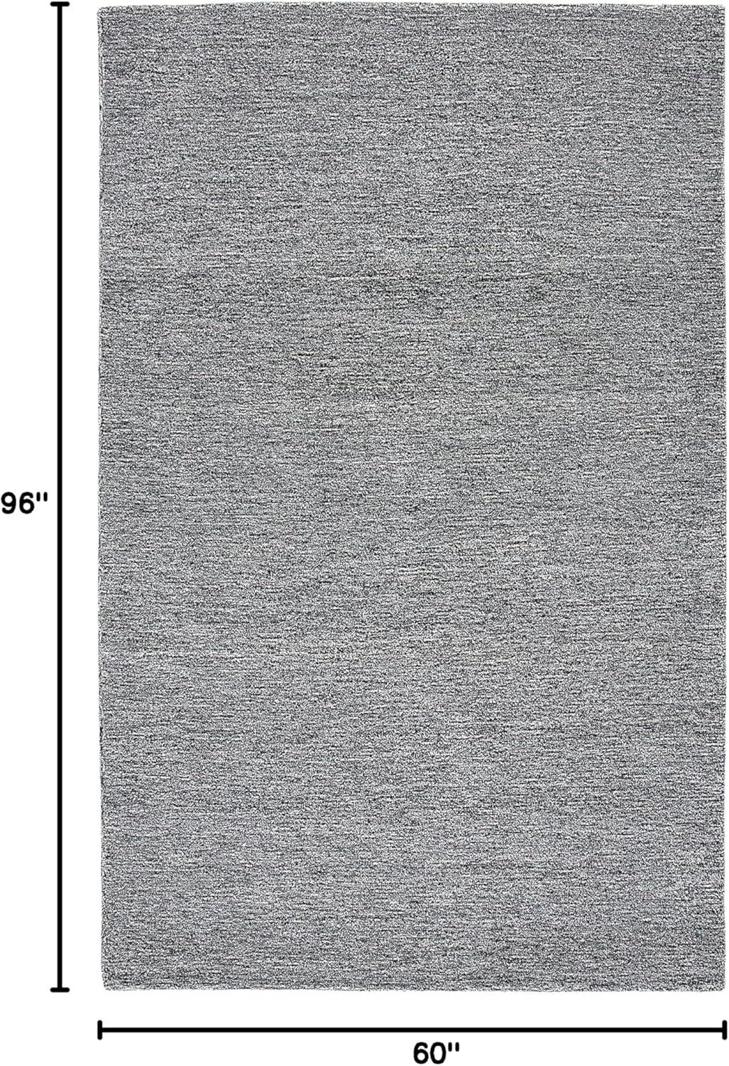 Metro MET867 Hand Tufted Indoor Area Rug - Black/Ivory - 5'x8' - Safavieh