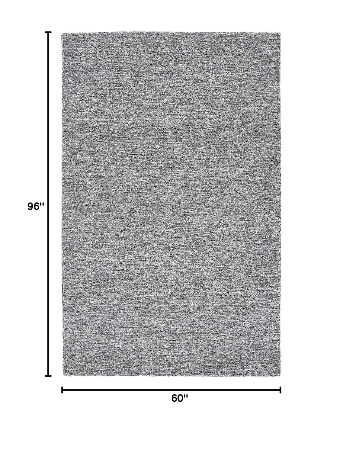 Metro MET867 Hand Tufted Indoor Area Rug - Black/Ivory - 5'x8' - Safavieh