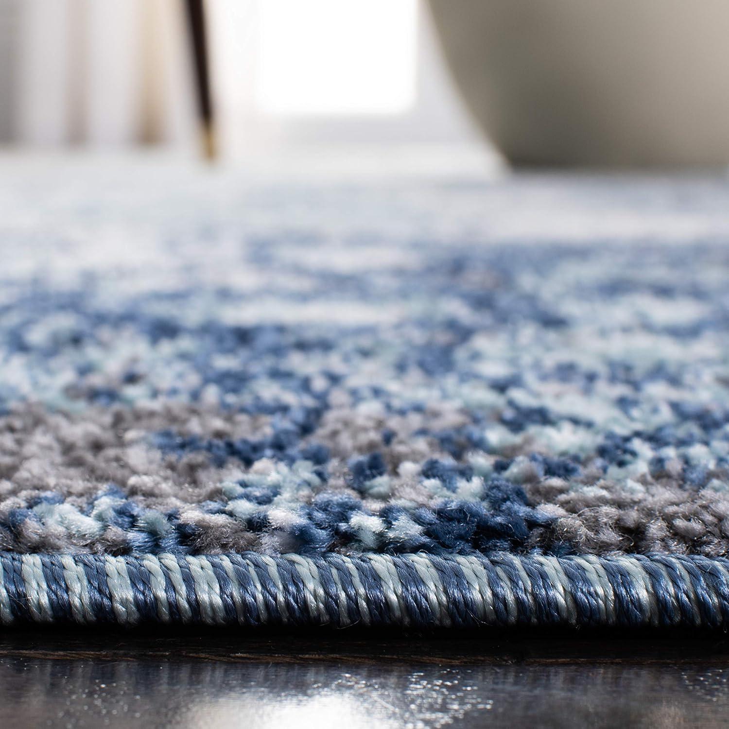 Aston ASN705 Power Loomed Indoor Runner Rug - Light Blue/Grey - 2'x8' - Safavieh