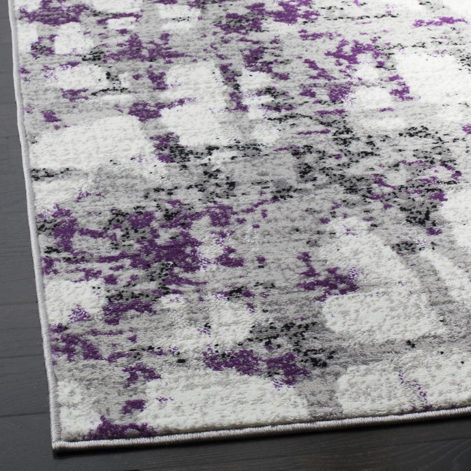 Skyler SKY193 Power Loomed Indoor Area Rug - Grey/Purple - 5'1"x7'6" - Safavieh