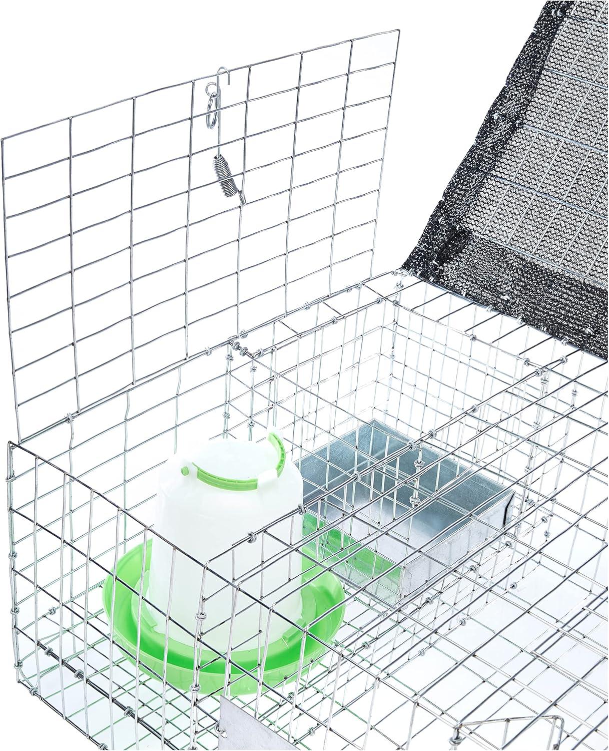 BMP-SW-SP-SFW Pigeon Trap With Shade- Food & Water Containers - 35 x 16 x 8 in.