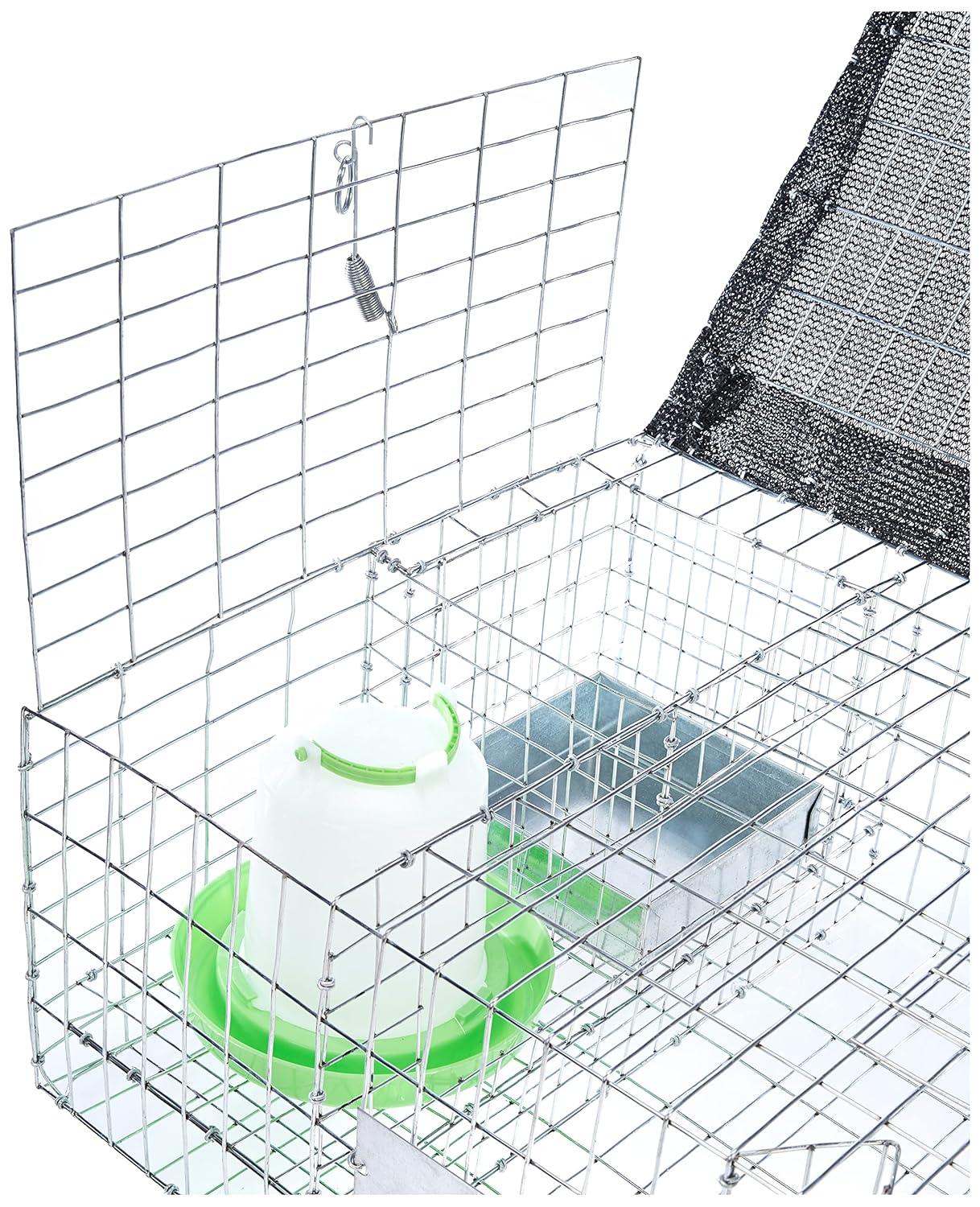 BMP-SW-SP-SFW Pigeon Trap With Shade- Food & Water Containers - 35 x 16 x 8 in.