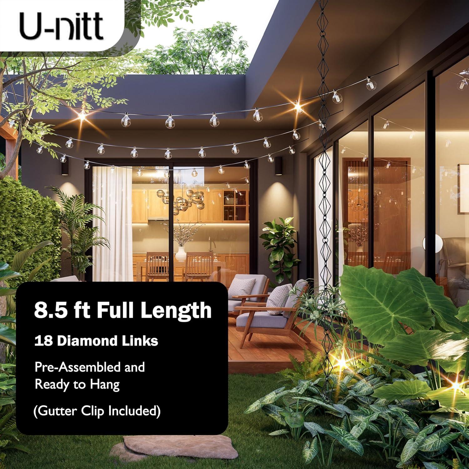 U-nitt Diamond Rain Chain 8.5 ft