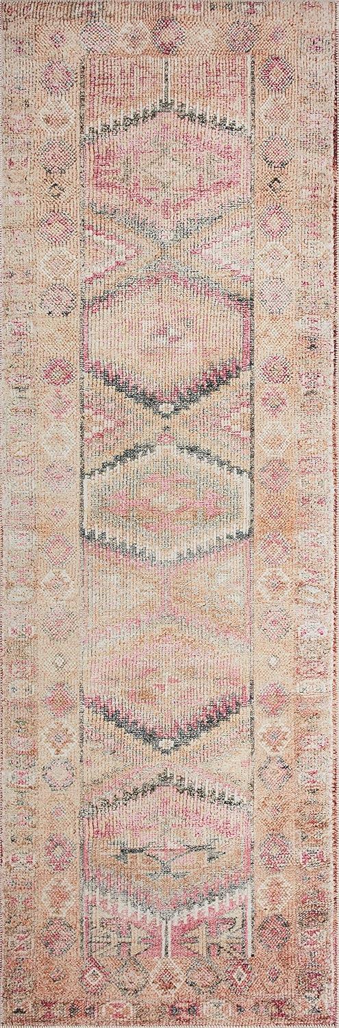 Layla Pink and Lagoon Rectangular Polyester Accent Rug