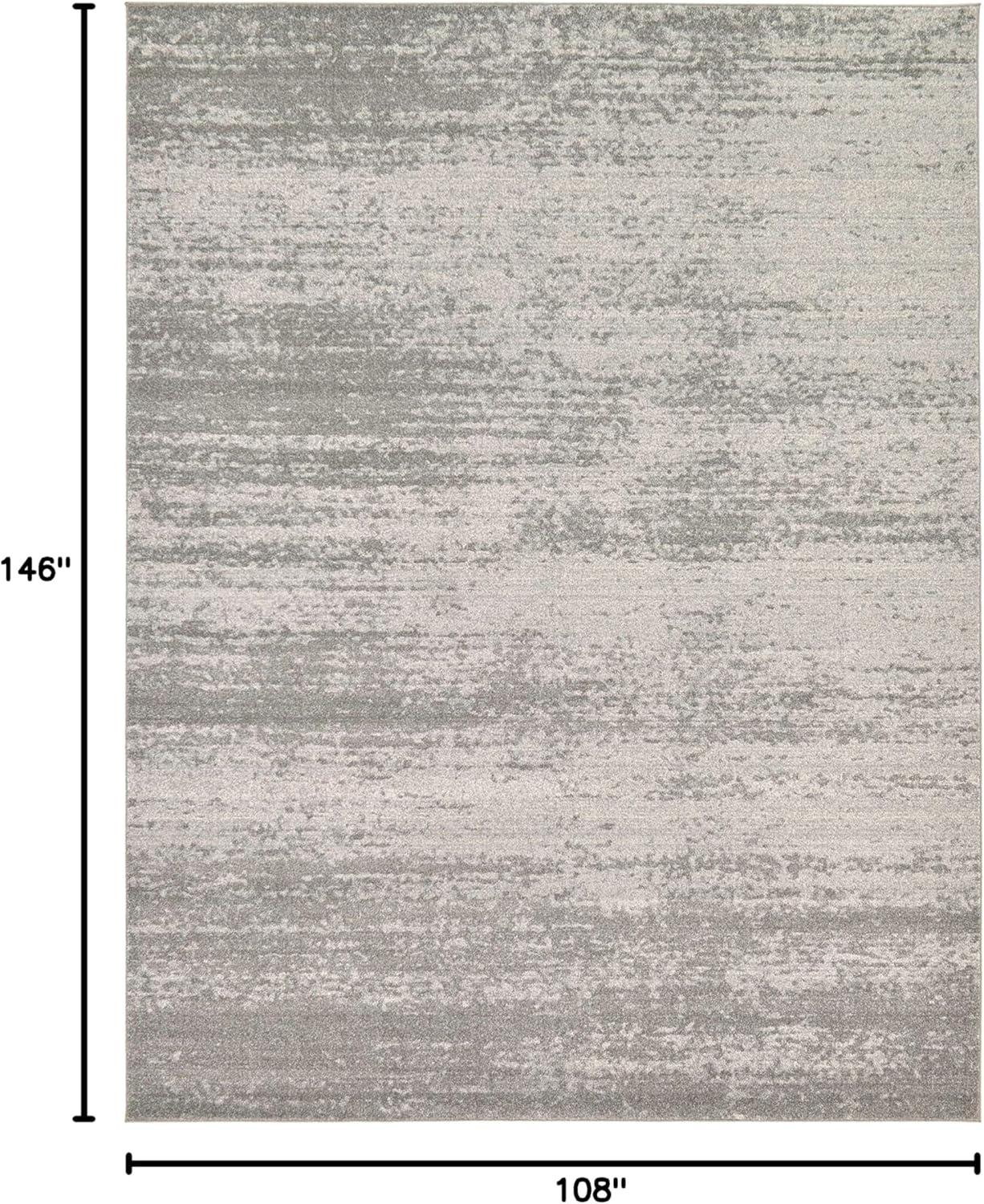 Unique Loom Del Mar Collection Area Rug - Lucille (9'  x 12' Rectangle Gray/Ivory)