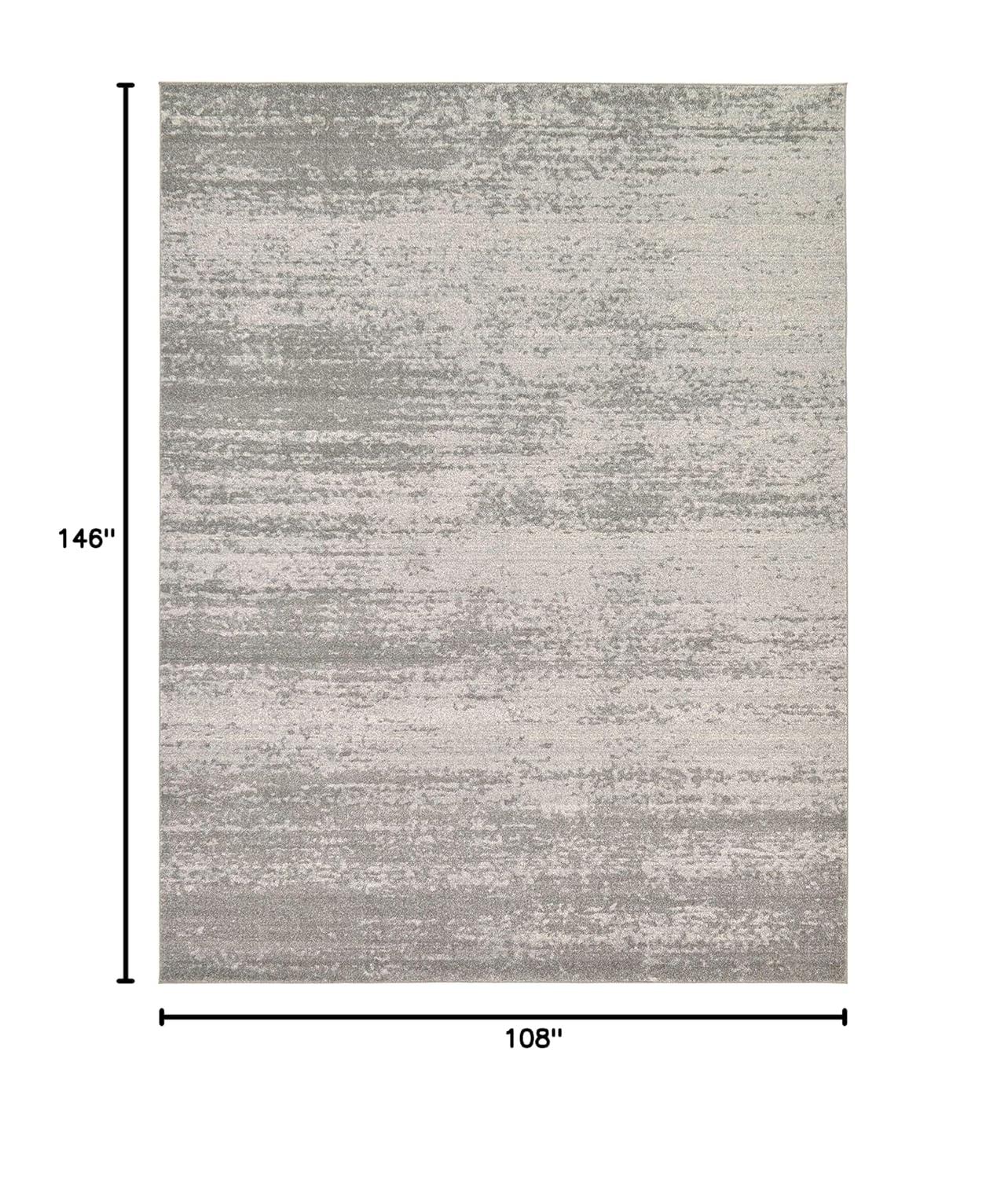 Unique Loom Del Mar Collection Area Rug - Lucille (9'  x 12' Rectangle Gray/Ivory)