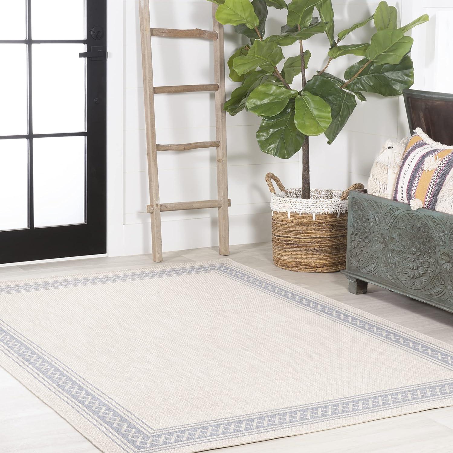 Lucia Classic Diamond Border Indoor/Outdoor Area Rug - JONATHAN Y