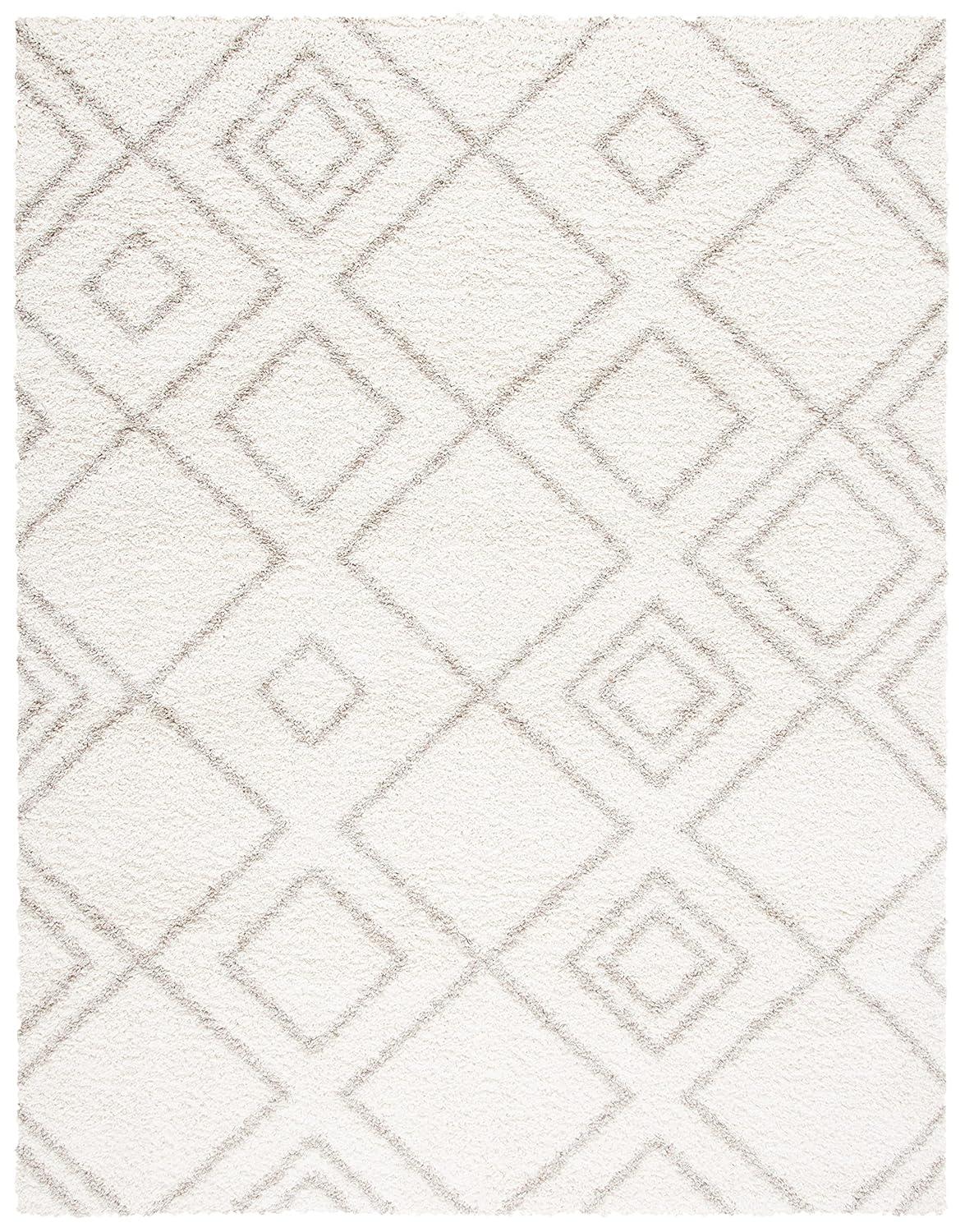 Arizona Shag ASG744 Power Loomed Indoor Area Rug - Ivory/Beige - 8'x10' - Safavieh