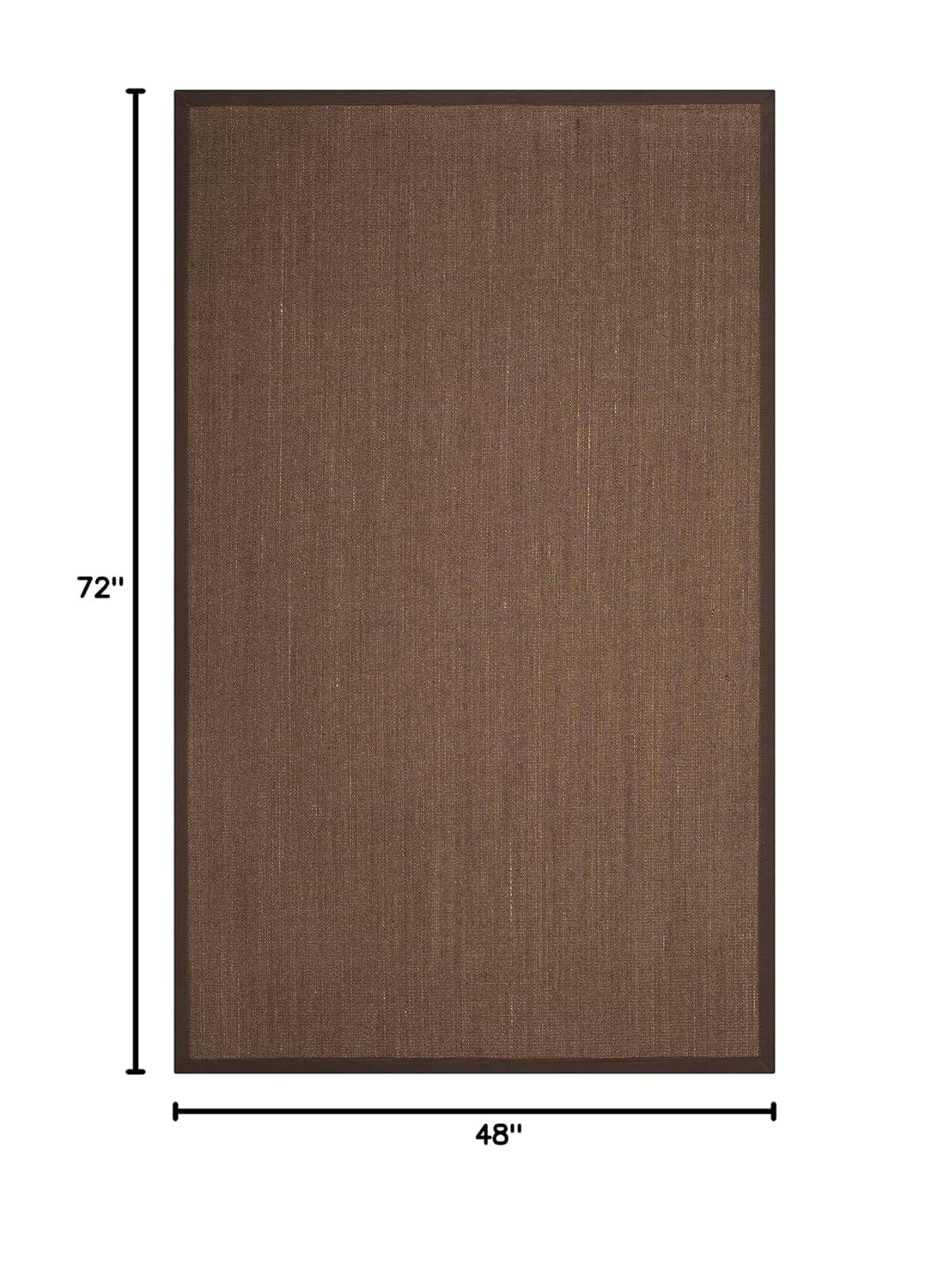 Natural Fiber NF131 Power Loomed Indoor Area Rug - Brown/Brown - 4'x6' - Safavieh