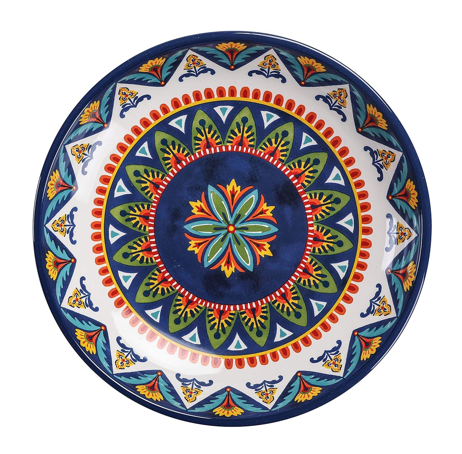 Bico Havana Pasta Bowls, 35oz Salad Bowl Set of 4, Large Ceramic Serving Dinner Bowls for Soup and Cereal, Microwave and Dishwasher Safe, Gift for Housewarming and Thanksgiving