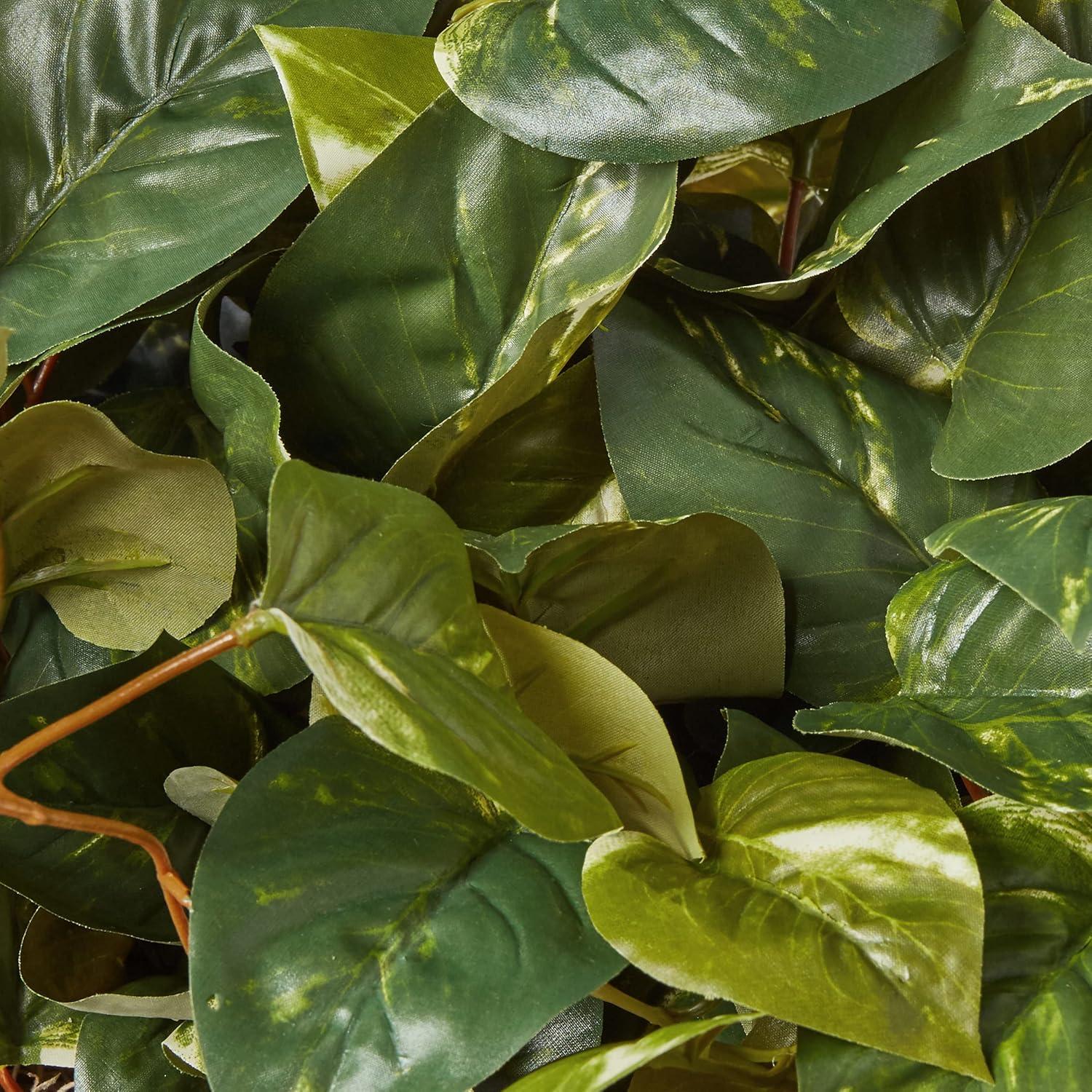 Nearly Natural Pothos with Rectangle Decorative Planter