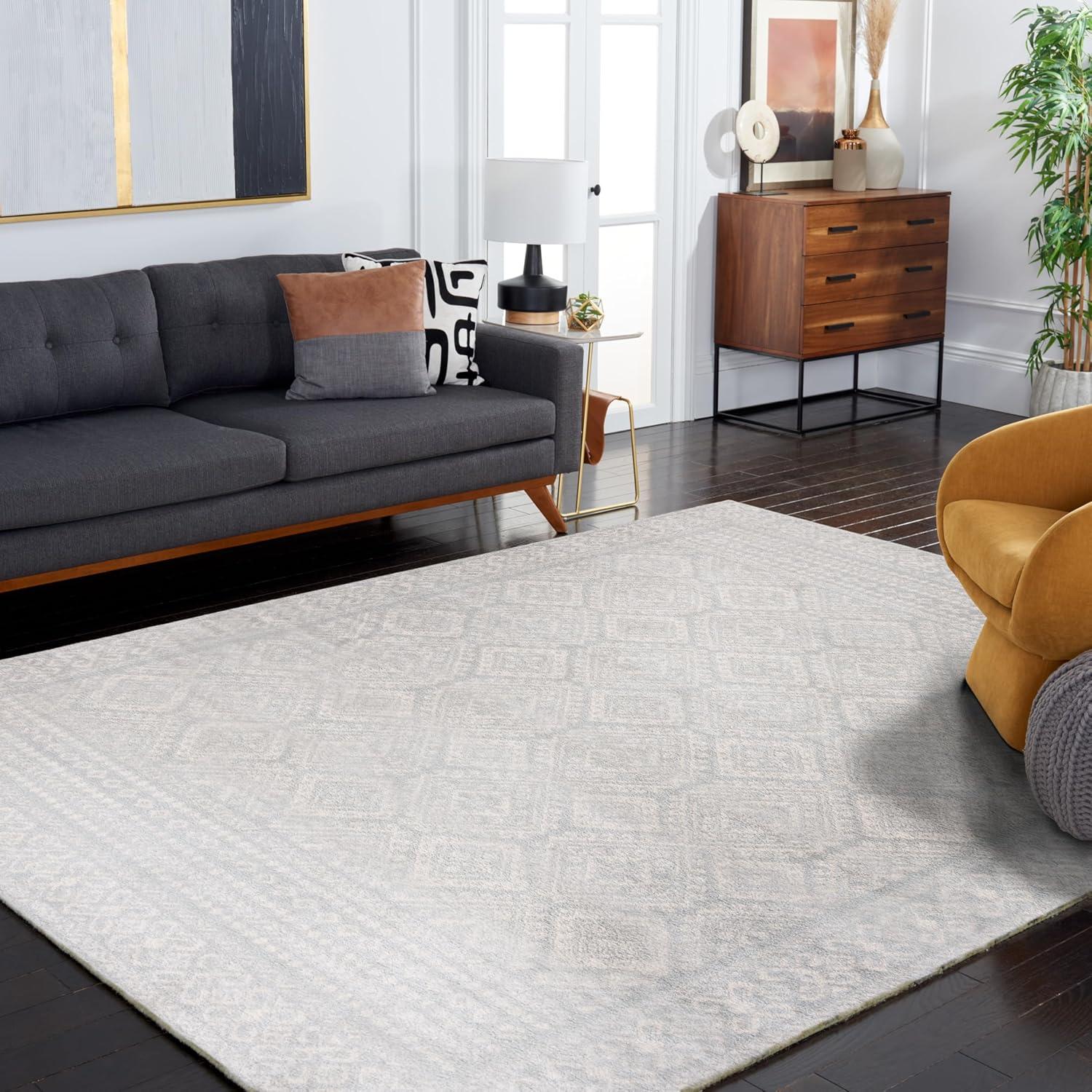 Foundry Select Rectangle Tommia 8x10 Area Rug with Non-Slip Backing