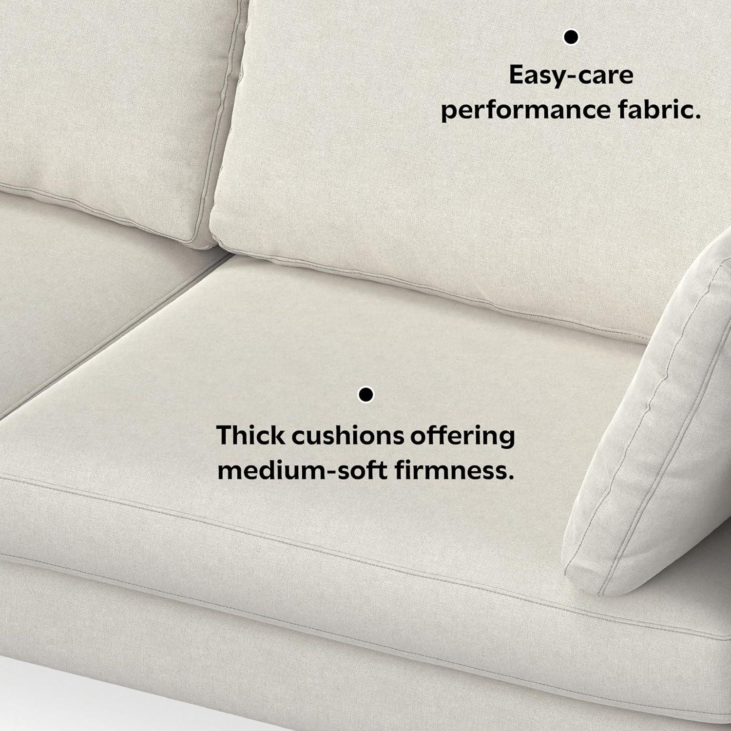 Simpli Home Ava 90-inch Sofa in Tightly Woven Performance Fabric