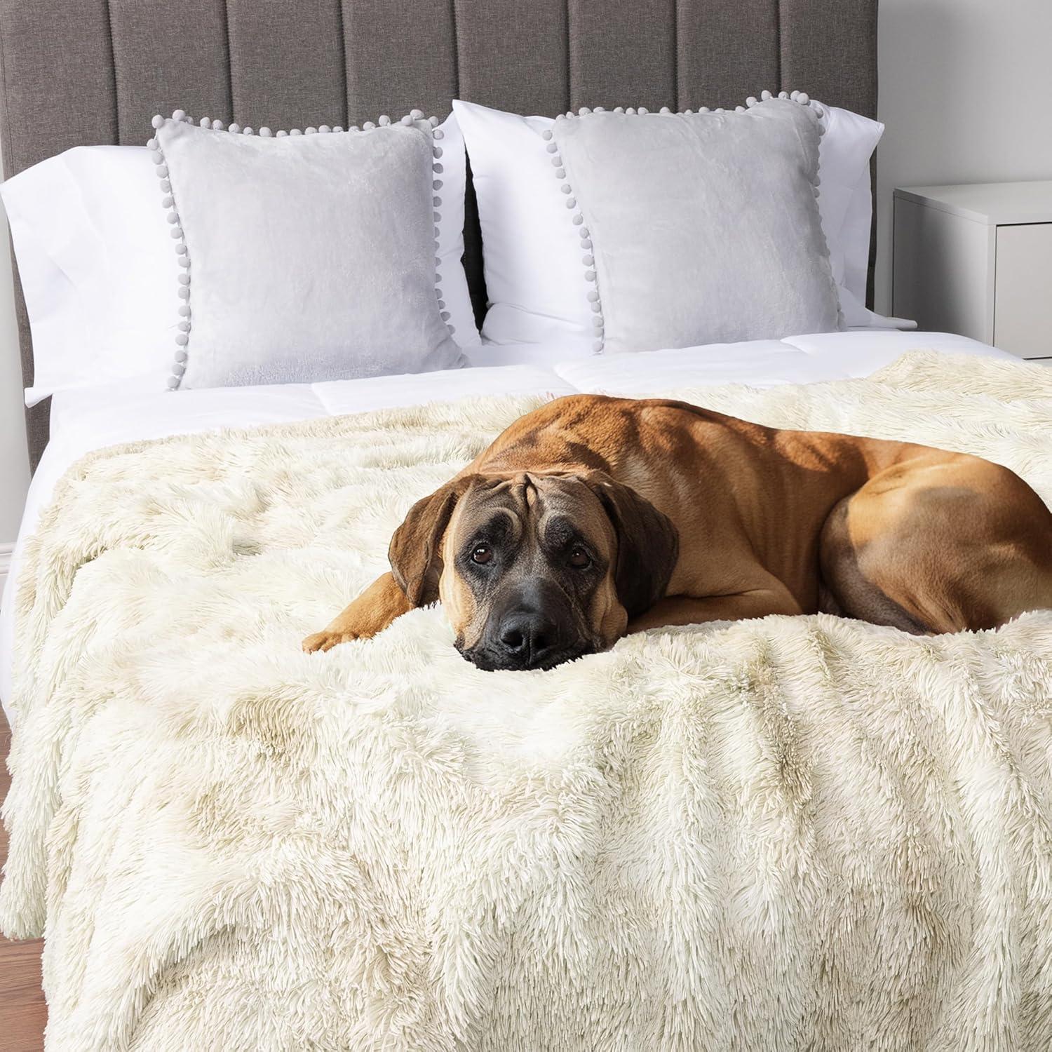 PetAmi Faux Fur Sherpa Pet Blanket
