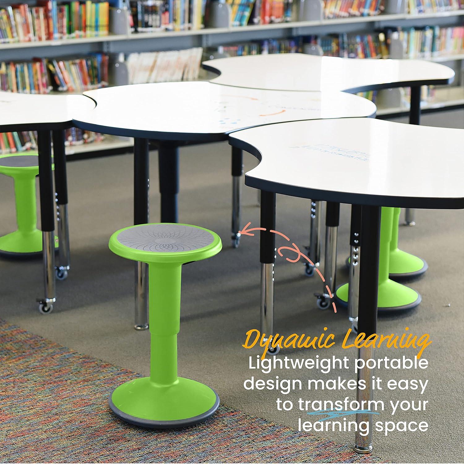 ECR4Kids SitWell Wobble Stool, Adjustable Height, Active Seating