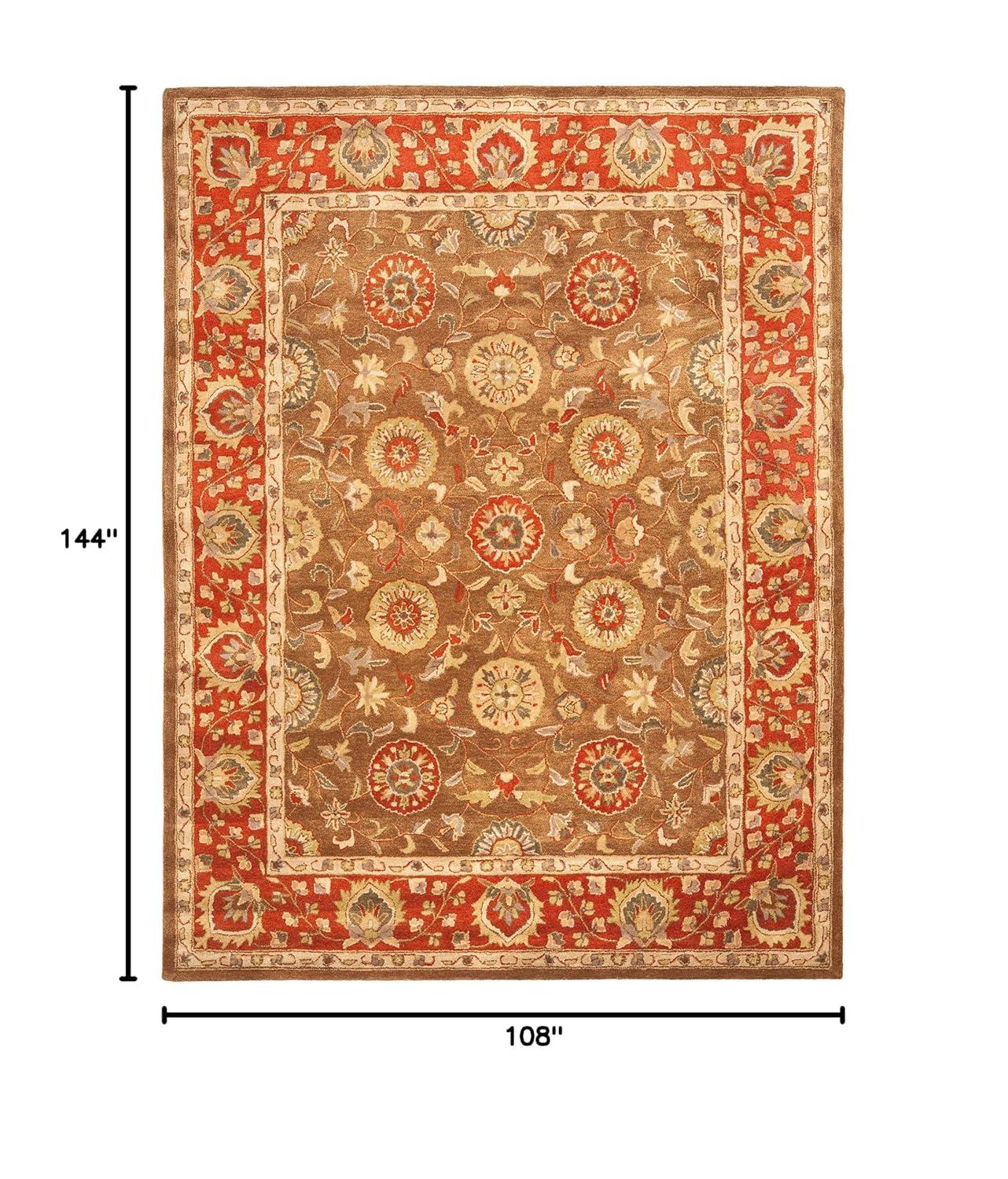 Heritage HG963 Hand Tufted Area Rug - Beige/Rust - 8'9"x11'9" - Safavieh.