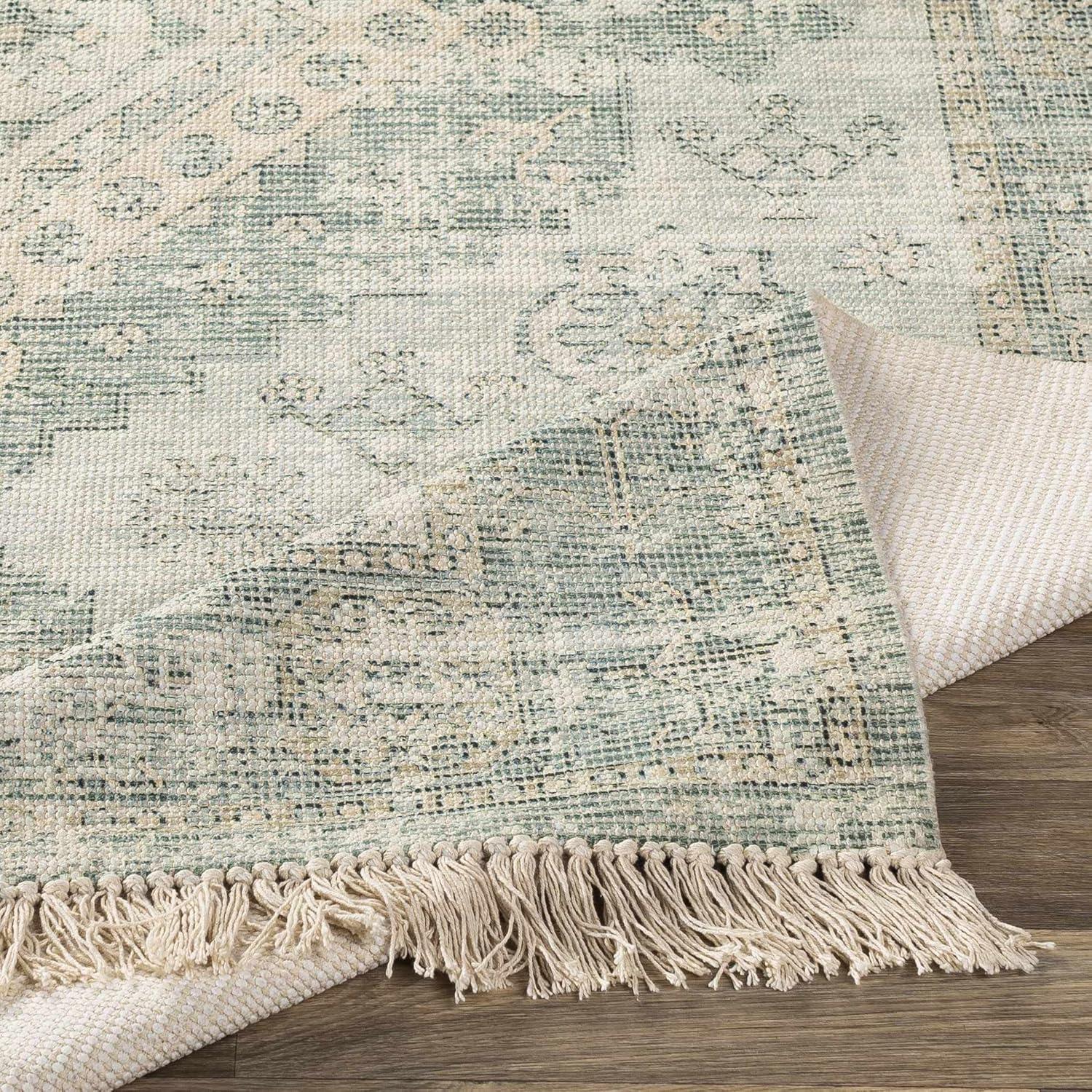 Hauteloom Adamstown Sage&Peach Cotton Rug