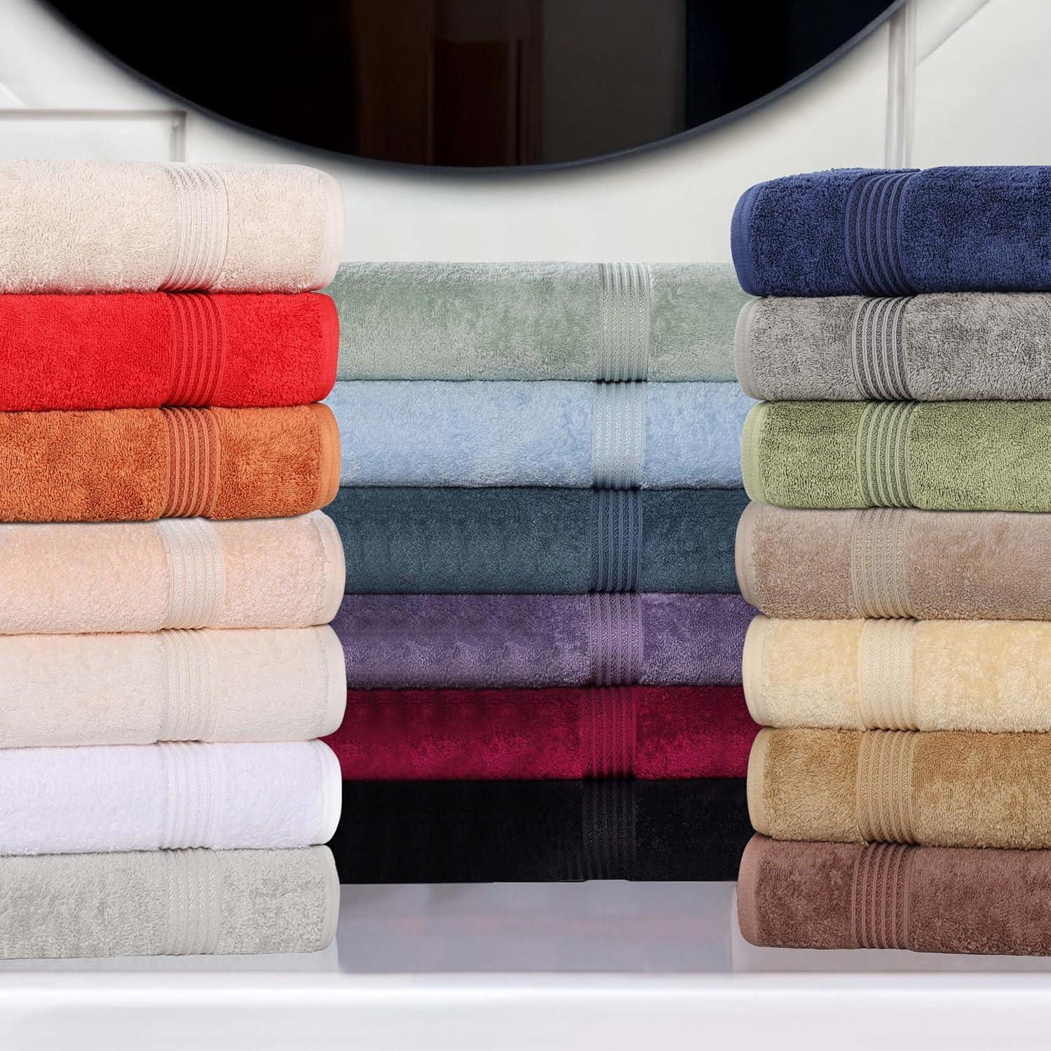 Superior Egyptian Cotton Absorbent 8-Piece Sage Towel Set