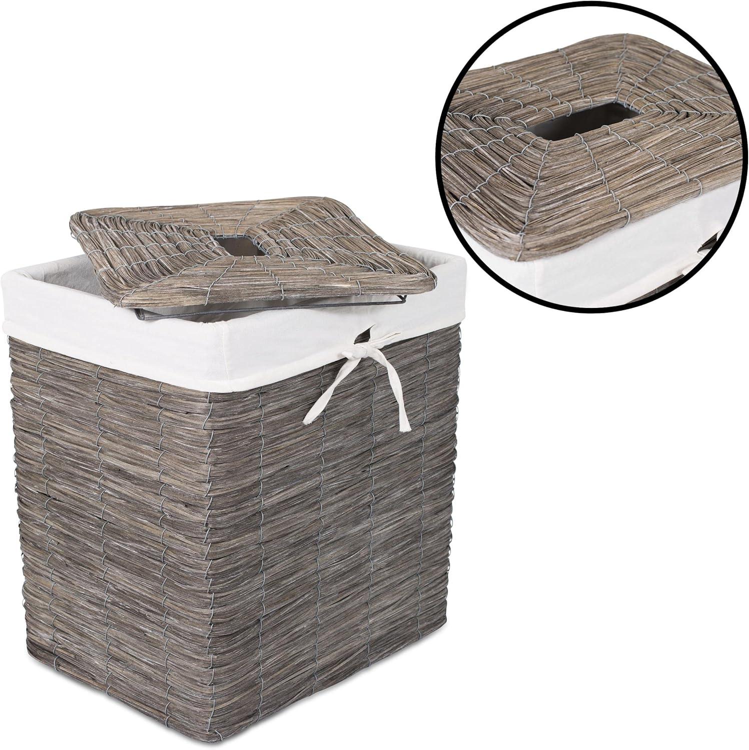 BirdRock Home Wicker Laundry Hamper with Handles