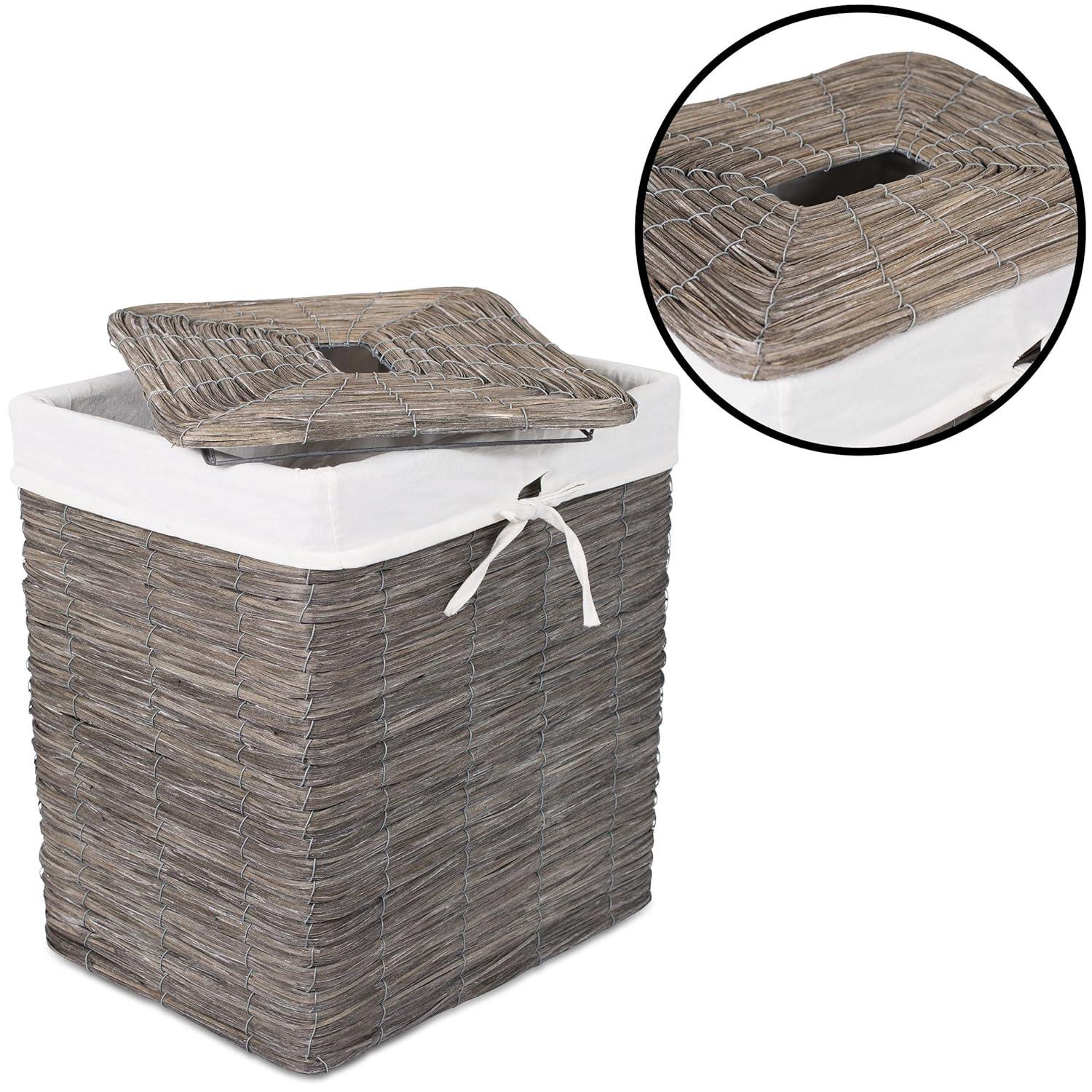BirdRock Home Wicker Laundry Hamper with Handles