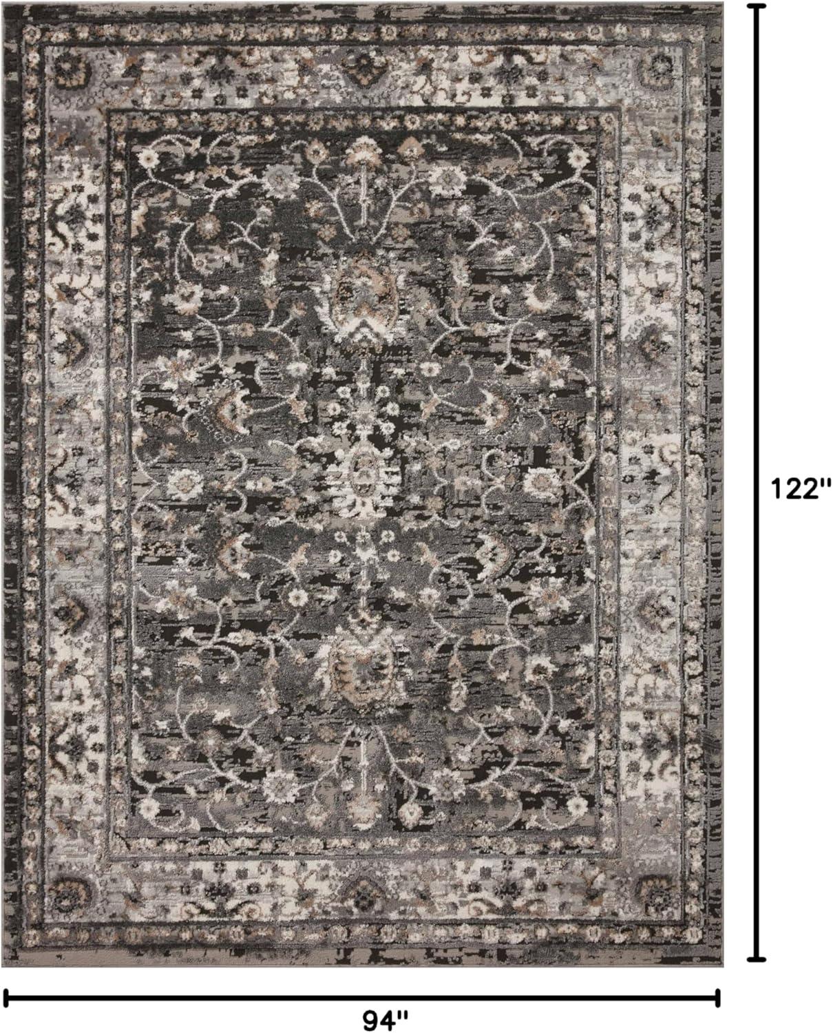 Loloi II Estelle Collection EST-02 Charcoal / Grey Oriental Area Rug 7'-10" x 10'-2"