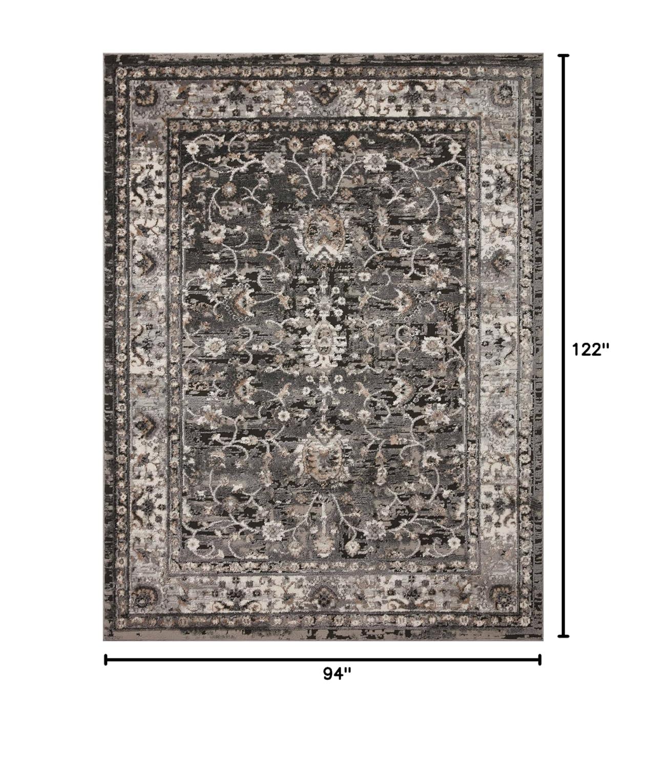 Loloi II Estelle Collection EST-02 Charcoal / Grey Oriental Area Rug 7'-10" x 10'-2"