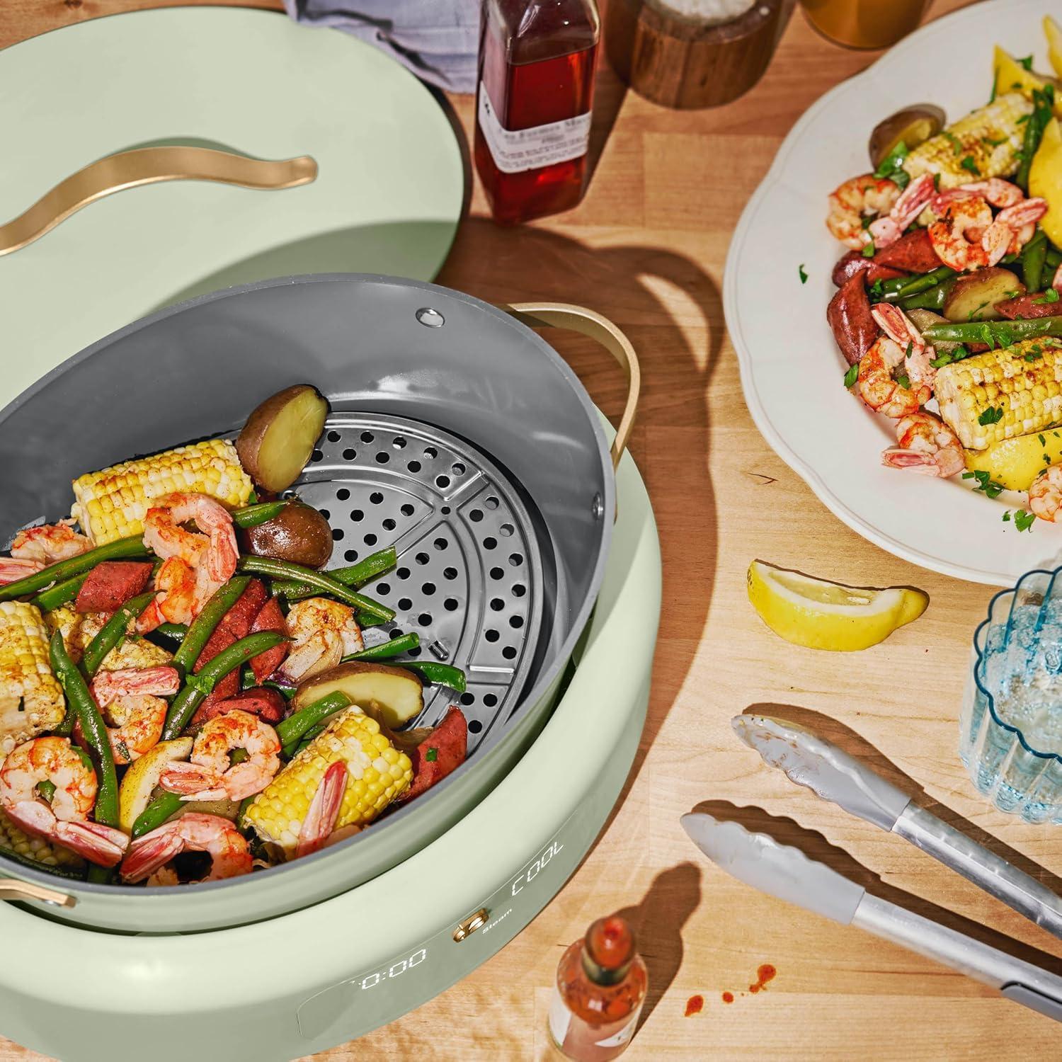 Beautiful 10 in 1, 6 Qt Electric Multi-Cooker, Sage Green by Drew Barrymore