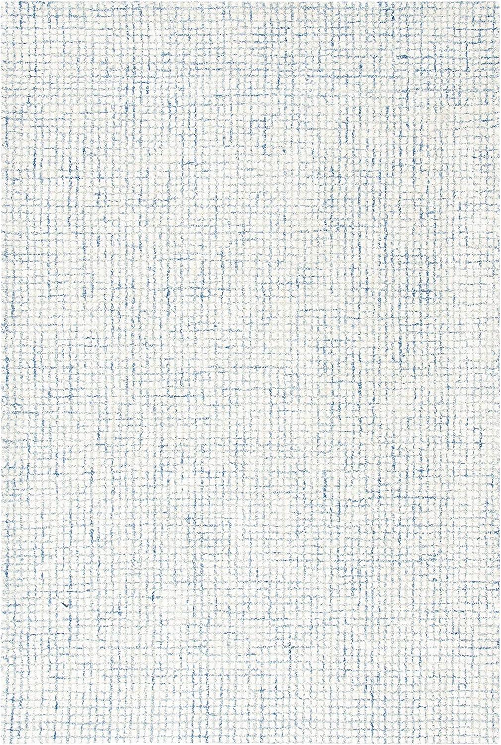 Abstract ABT470 Handmade Indoor Area Rug - Ivory/Blue - 4'x6' - Safavieh