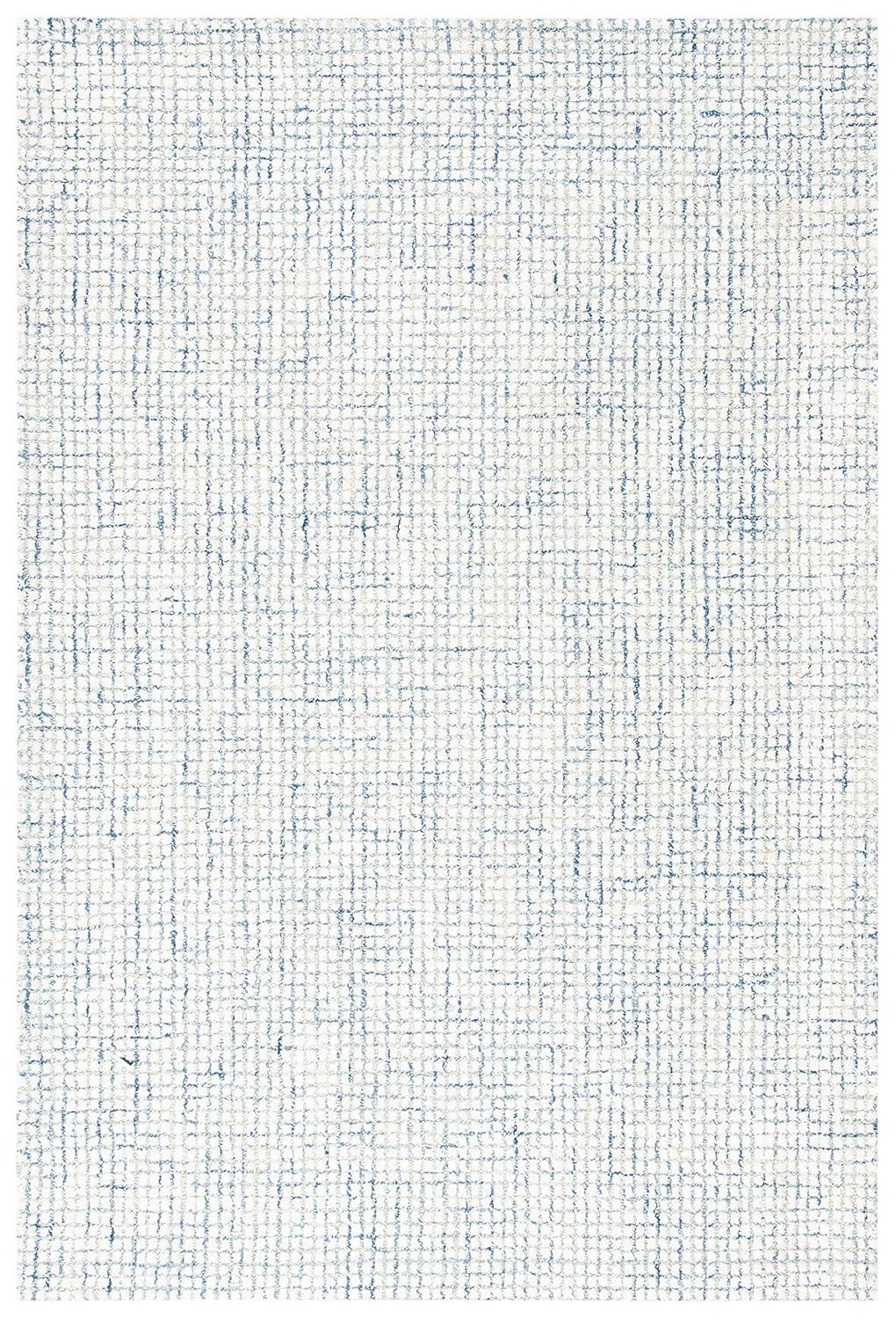 Abstract ABT470 Handmade Indoor Area Rug - Ivory/Blue - 6'x9' - Safavieh