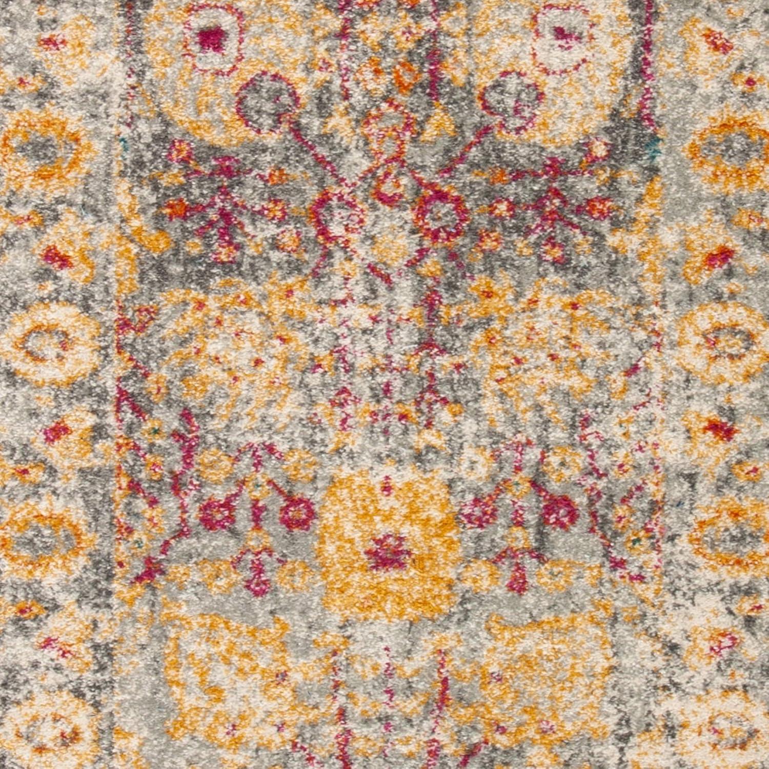 Granada GRA350 Power Loomed Indoor Runner - Light Grey/Multi - 2'2"x7' - Safavieh