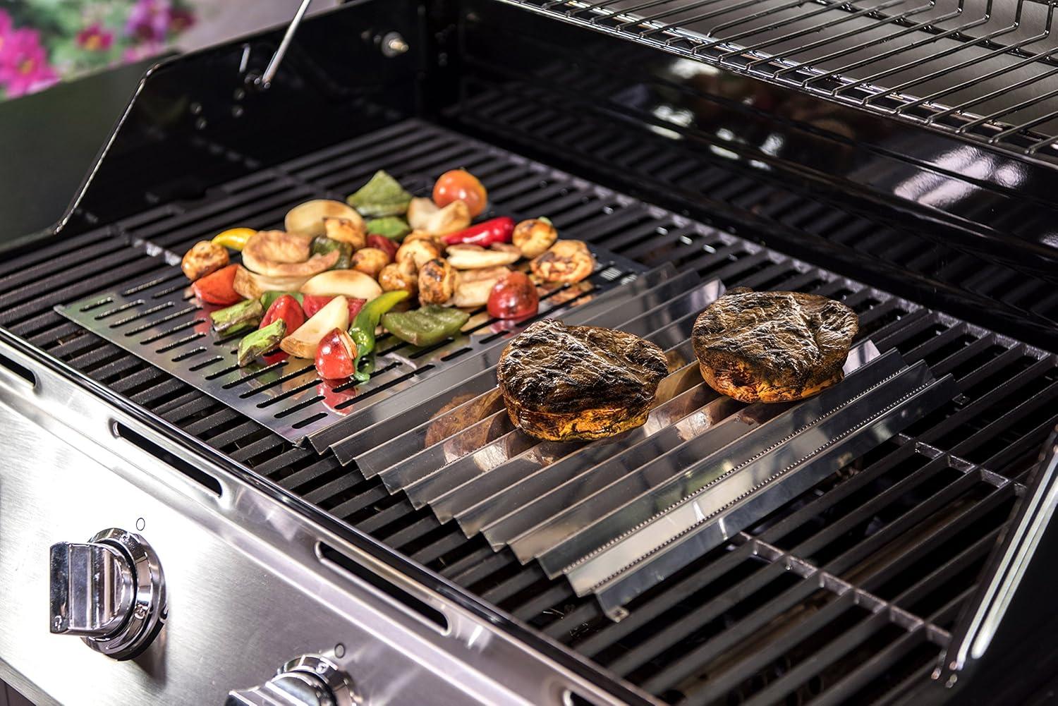 Char-Broil Reusable Grill Topper Sheets, Stainless Steel