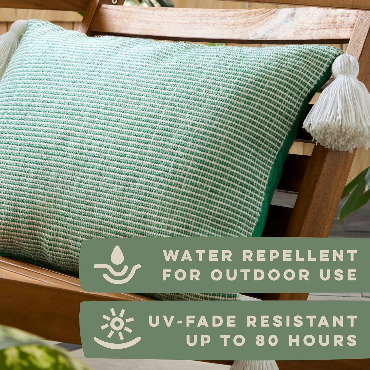 Town & Country Living TOWN & COUNTRY TERRA Alara Ribbed Texture Indoor Outdoor Decorative Pillow 20"x20"