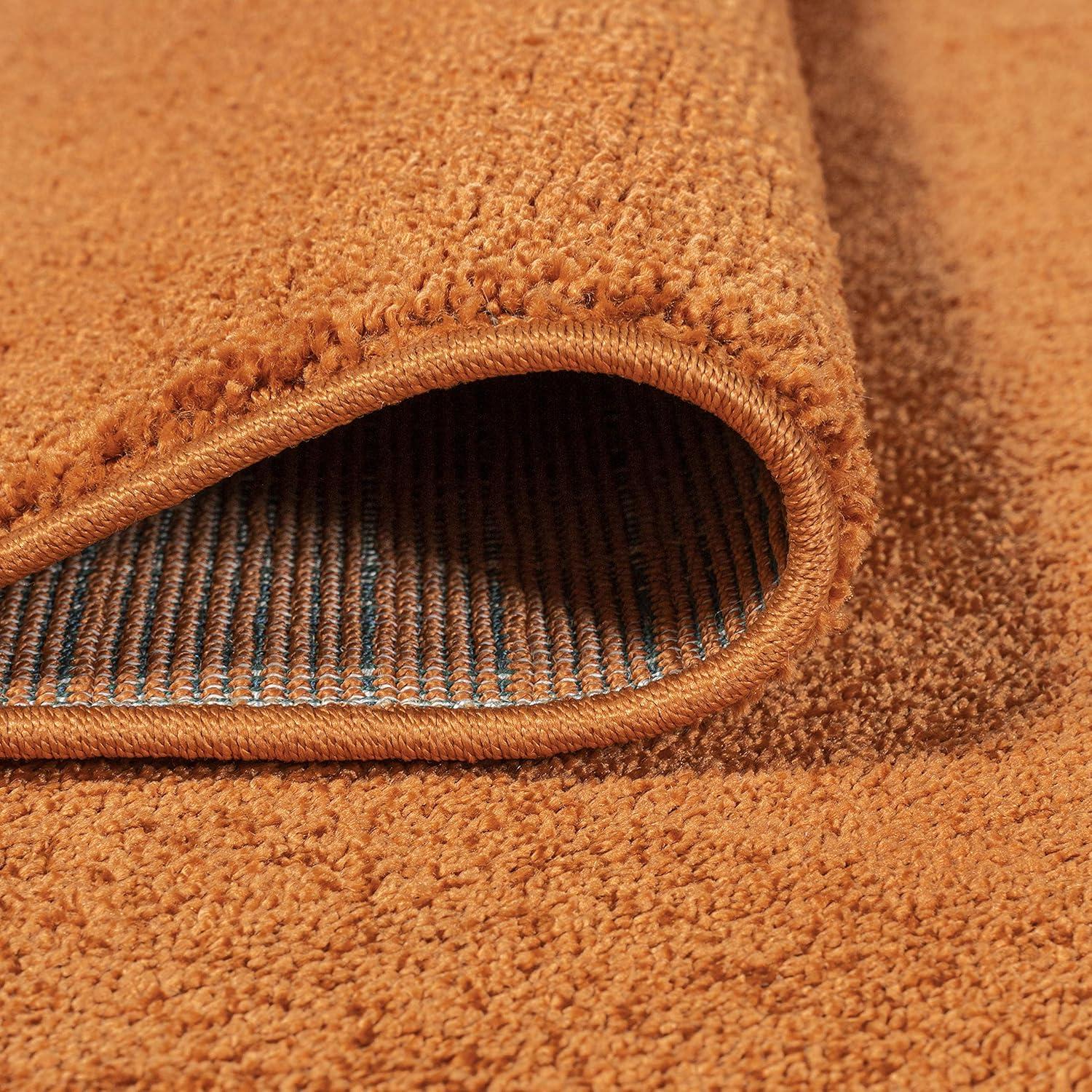 2'x10' Haze Solid Low-Pile Runner Rug, Orange - JONATHAN Y