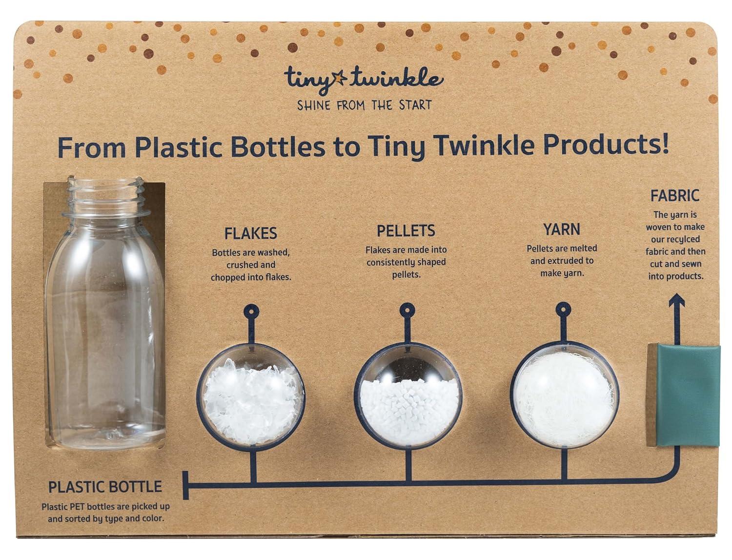 Tiny Twinkle 2-Pack Mess-Proof Apron Toddler Bib w/Tug-Proof Closure and BPA-Free (Sage Charcoal, Small 6-24 Months)