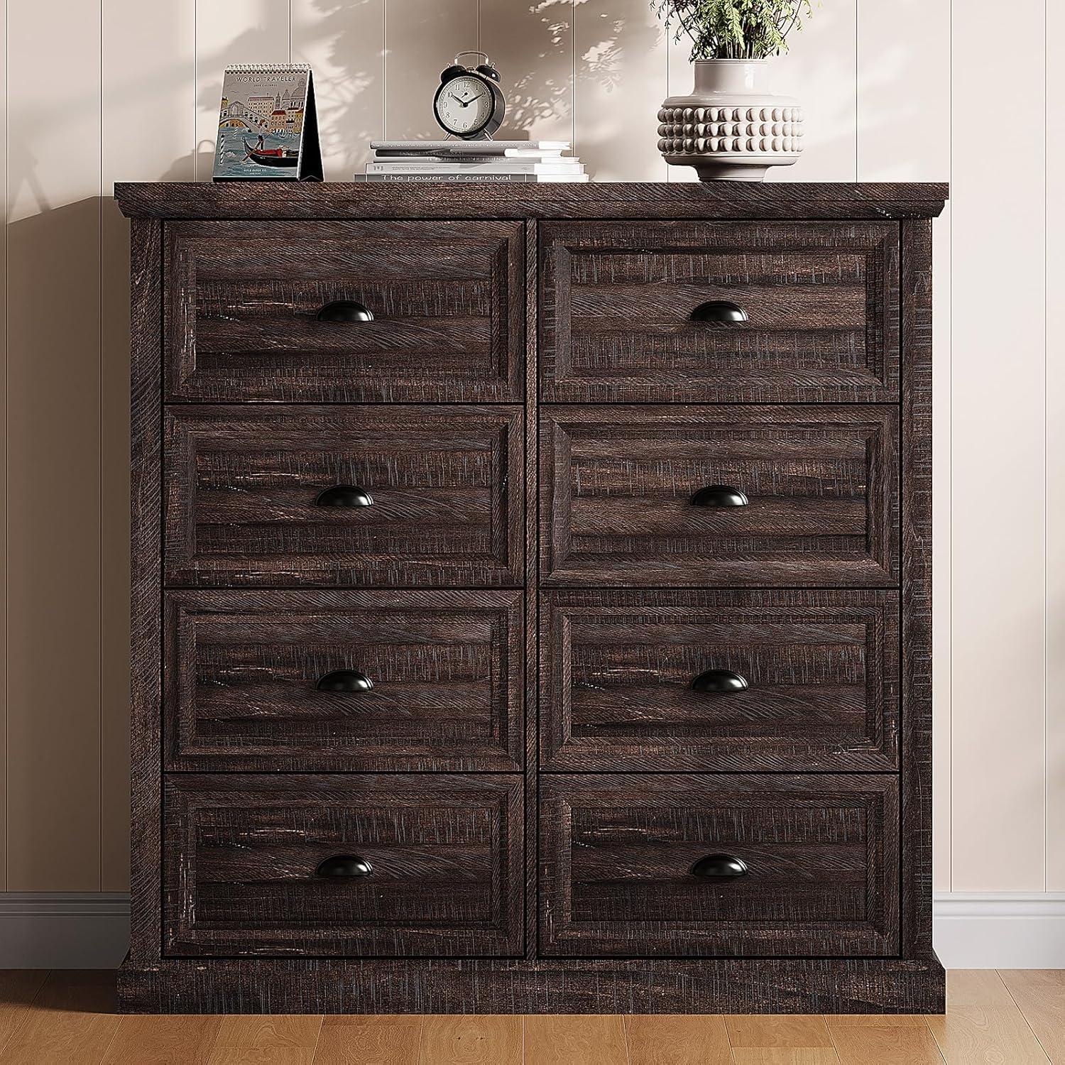 Winston Porter 58" Farmhouse 6 Drawer Dresser