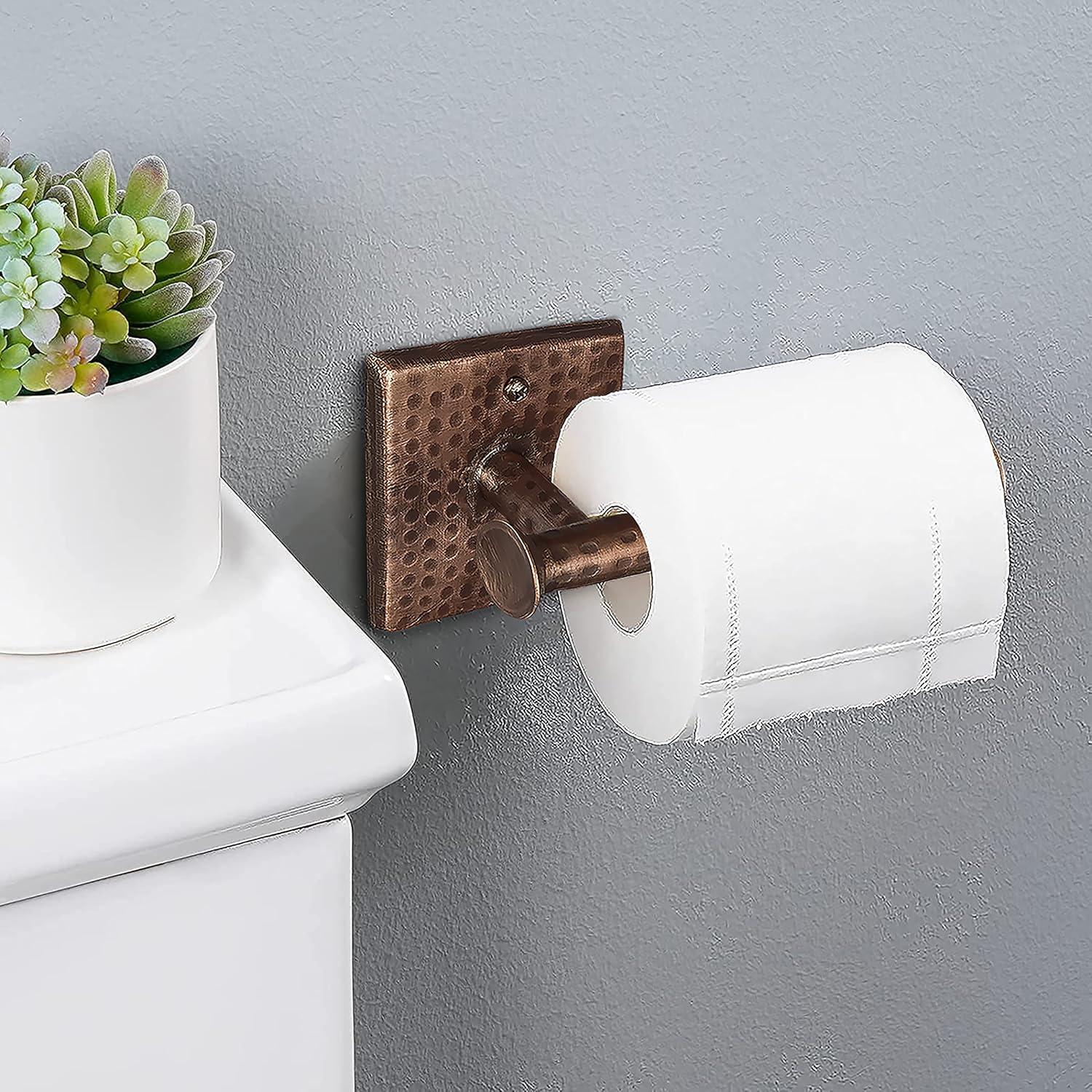 Hand Hammered Wall Mount Toilet Paper Holder