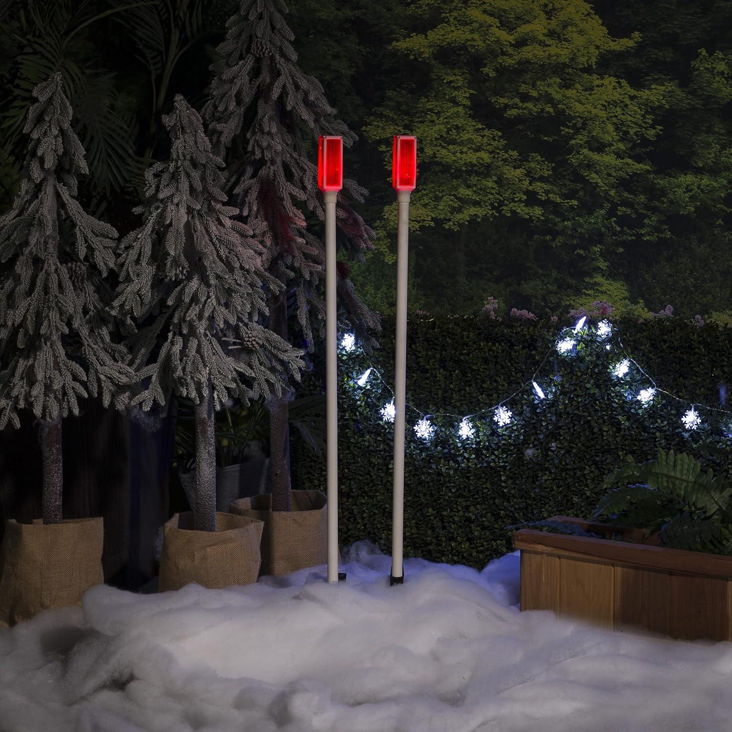 White Solar Powered Integrated LED Pathway Light Pack