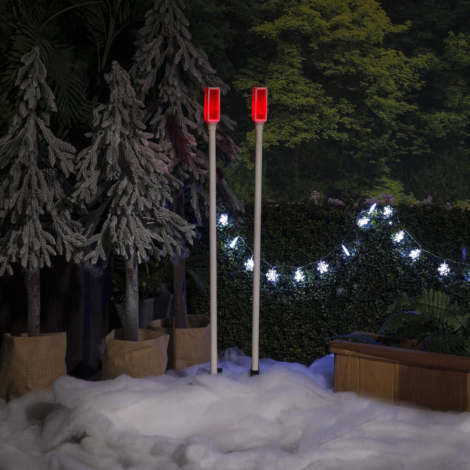 Alpine White Solar Powered Integrated LED Pathway Light Pack
