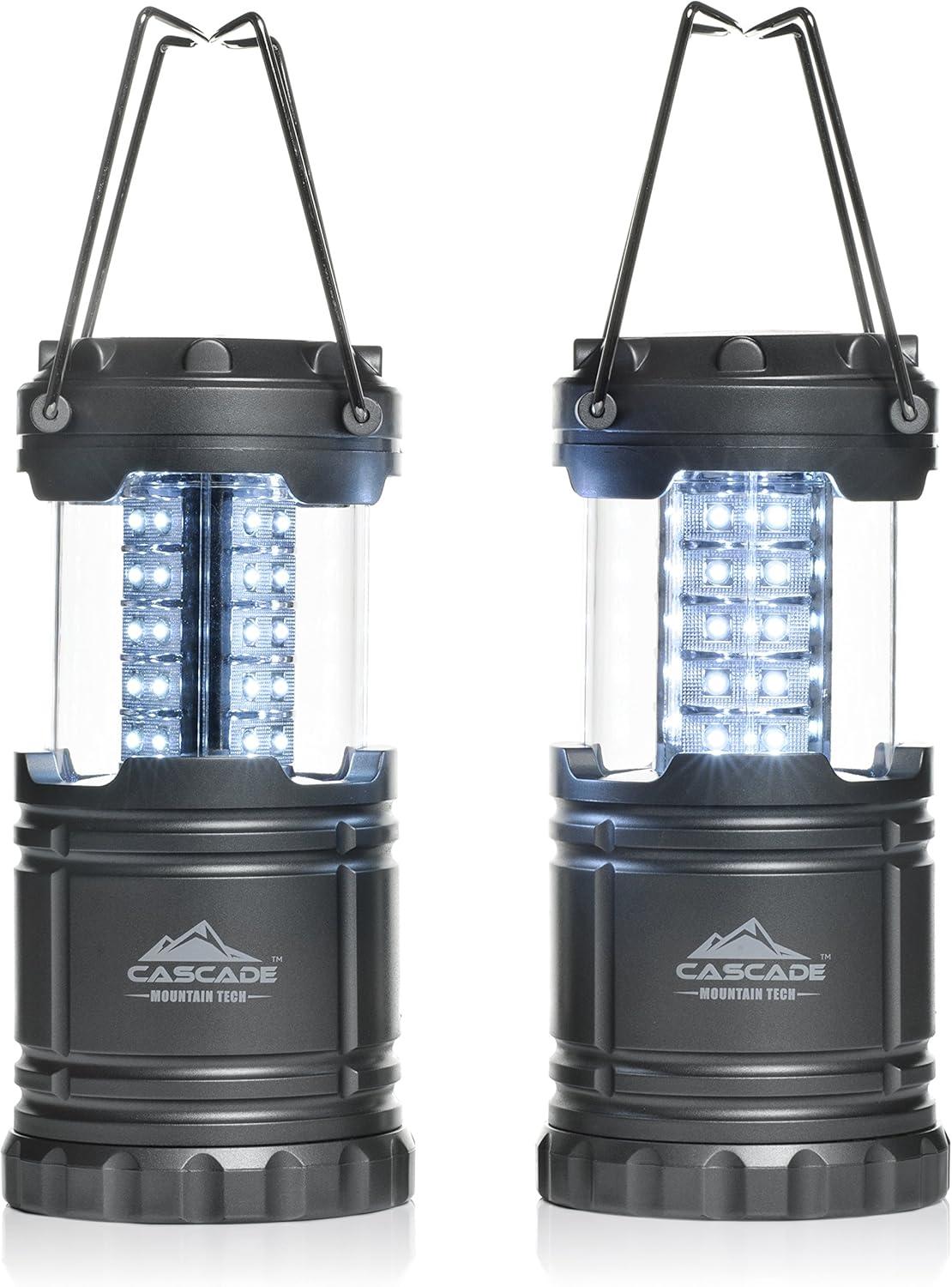Pop up LED Lantern -2 Pack - Perfect Lighting for Camping, Bbq's and Emergency Light (.5 lbs Each)