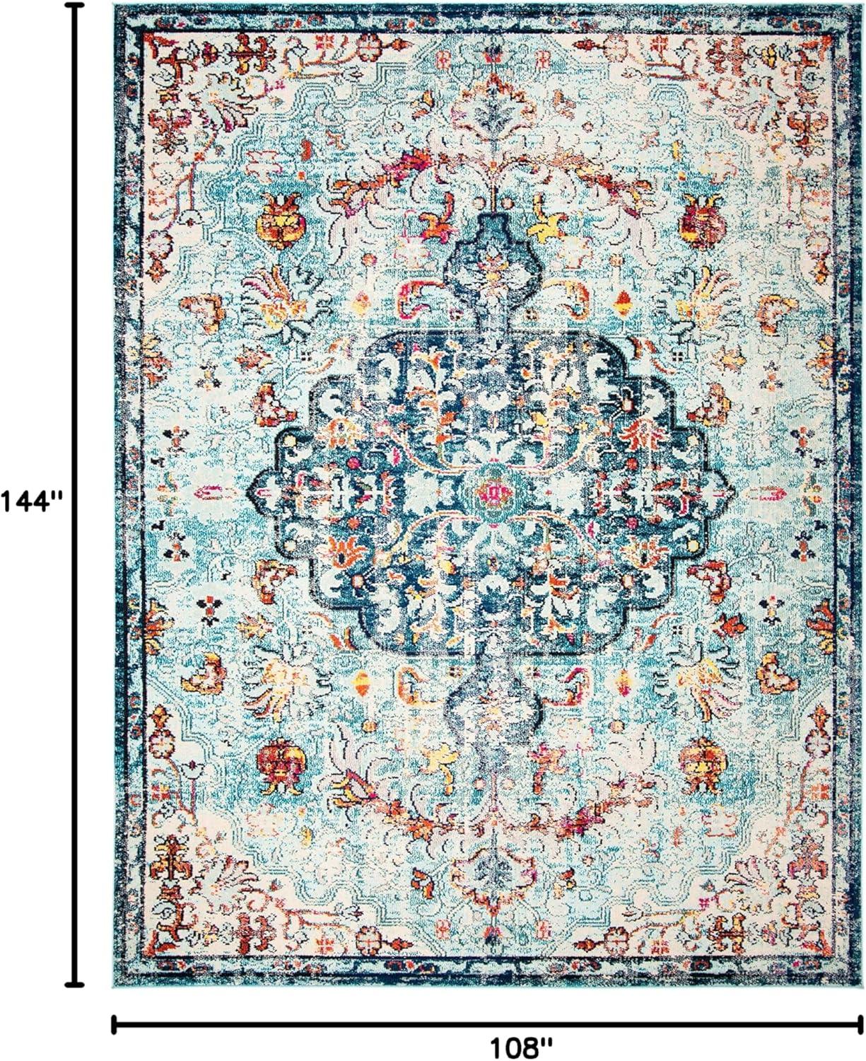 Madison MAD447 Power Loomed Indoor Area Rug - Navy/Light Blue - 8'9"x11'9" - Safavieh.