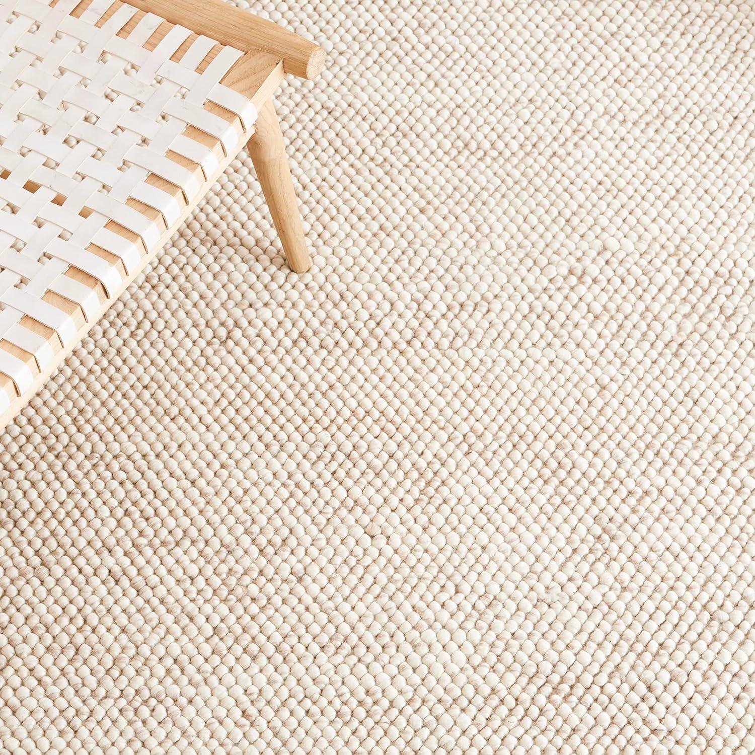 SAFAVIEH Natura Willoughby Distressed Area Rug, Beige/Ivory, 11' x 11' Round